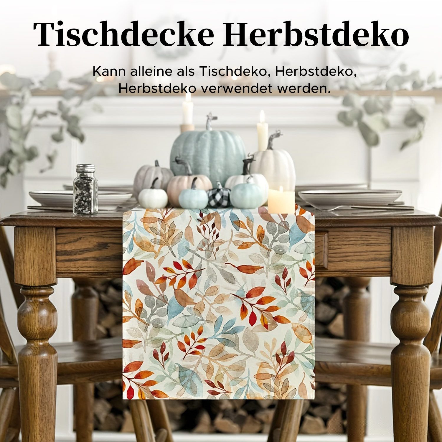 Refttenw Tischläufer Herbst Tischläufer,Tisch Dekoration,Herbstlaub Tischde günstig online kaufen