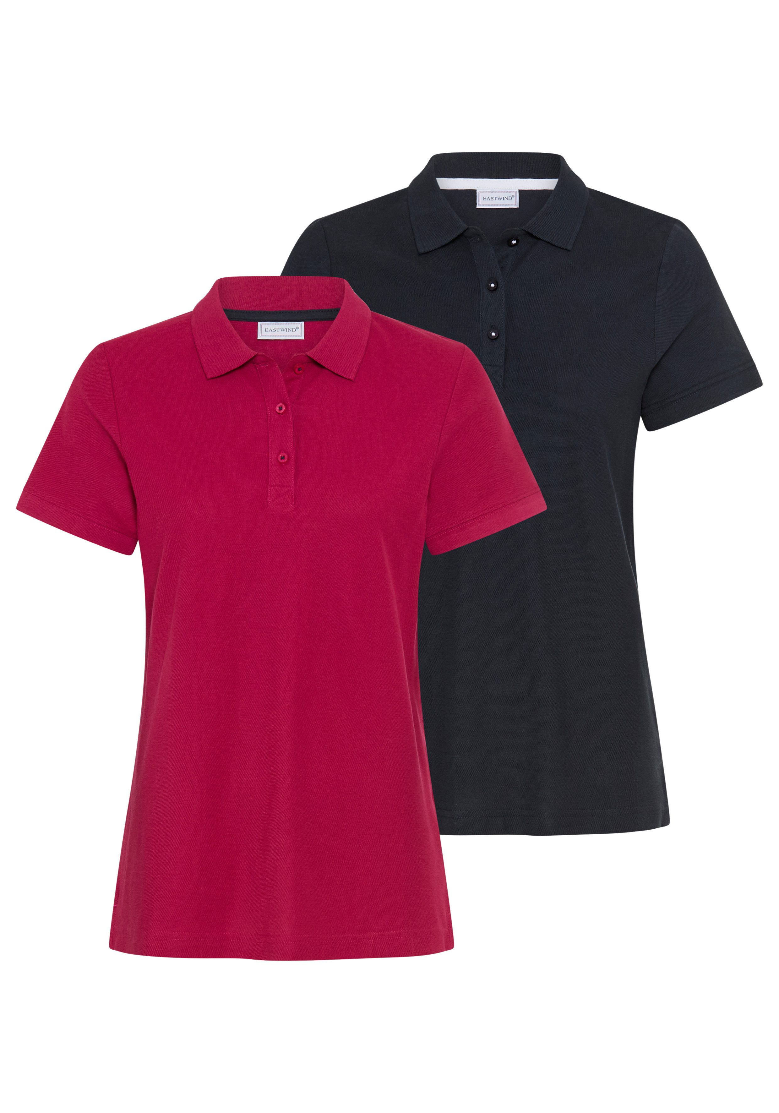 Eastwind Poloshirt (Packung, 2-tlg., 2er-Pack) figurumspielende Passform, Polokragen, Basic-Stil