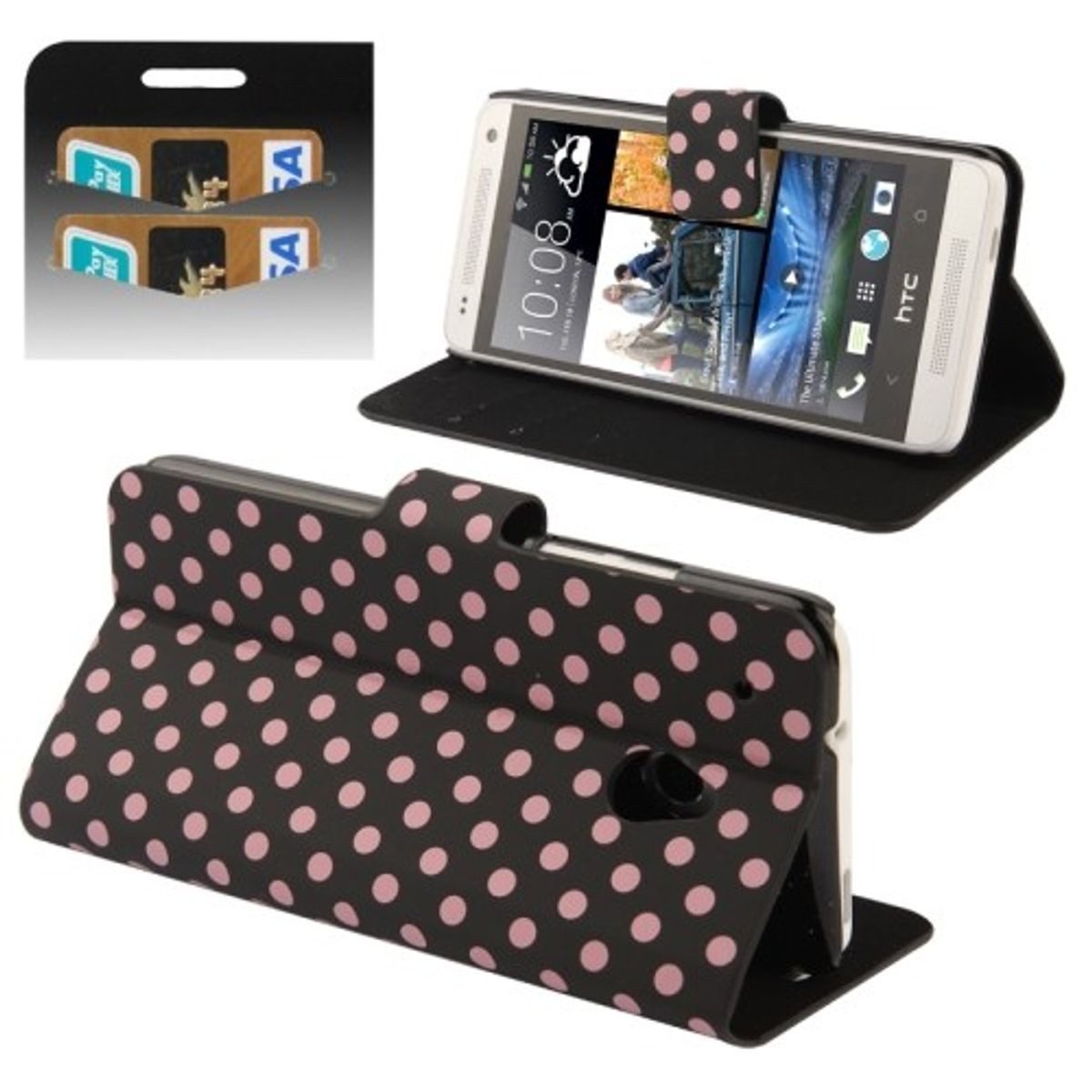 König Design Handyhülle HTC One Mini, HTC One Mini Handyhülle Backcover Schwarz