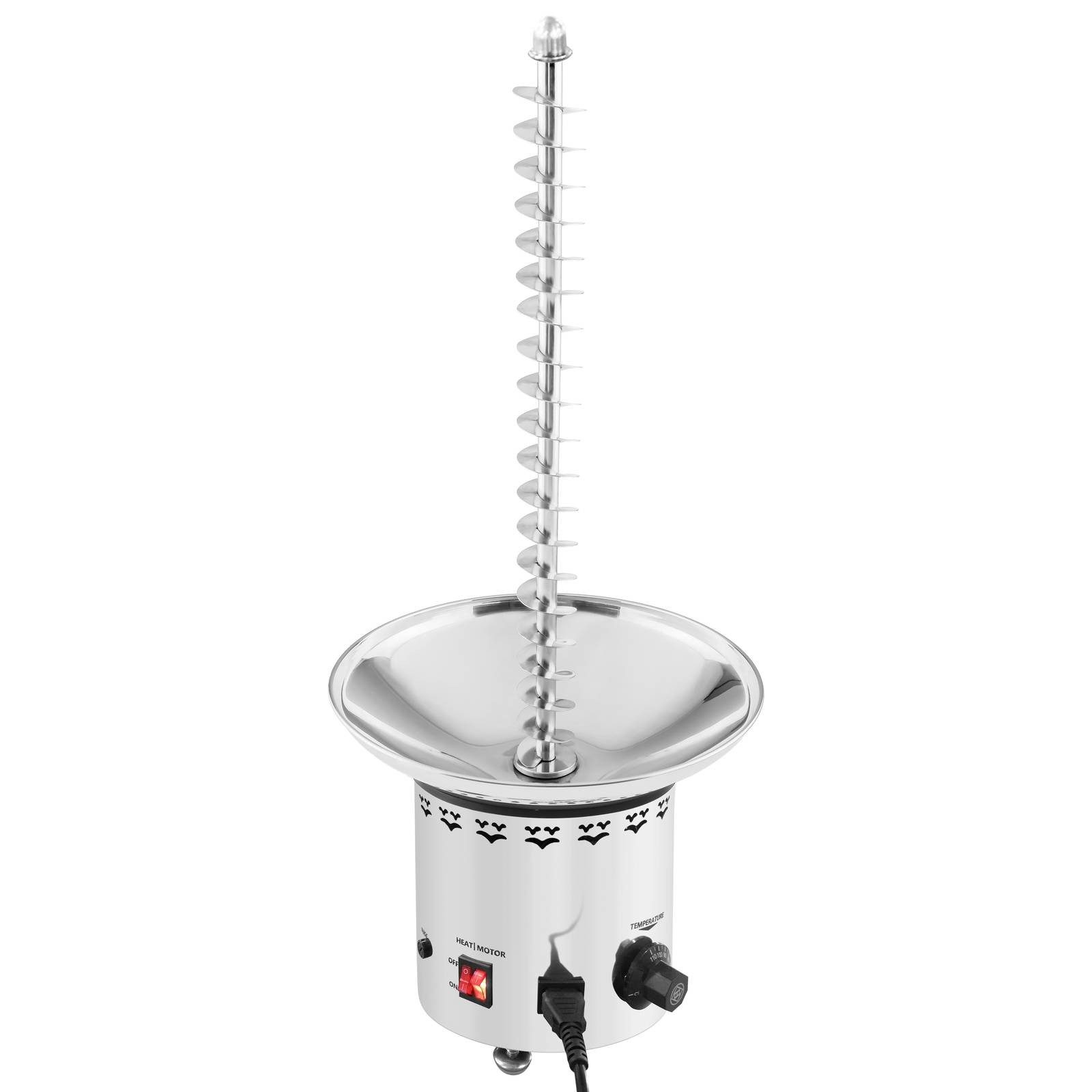 Royal Catering Schokoladenbrunnen 5 Etagen Schokofondue 6 kg Schokobrunnen 250 W Edelstahl Profi Gastro