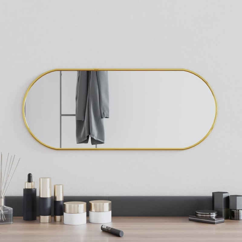 vidaXL Spiegel Wandspiegel Golden 60x25 cm Oval (1-St)