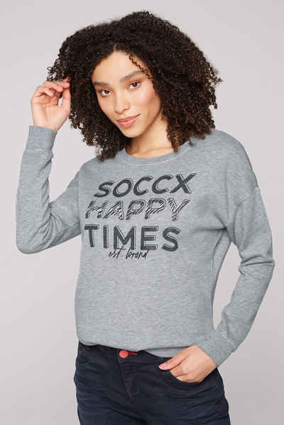 SOCCX Sweater mit Glitzersteinchen