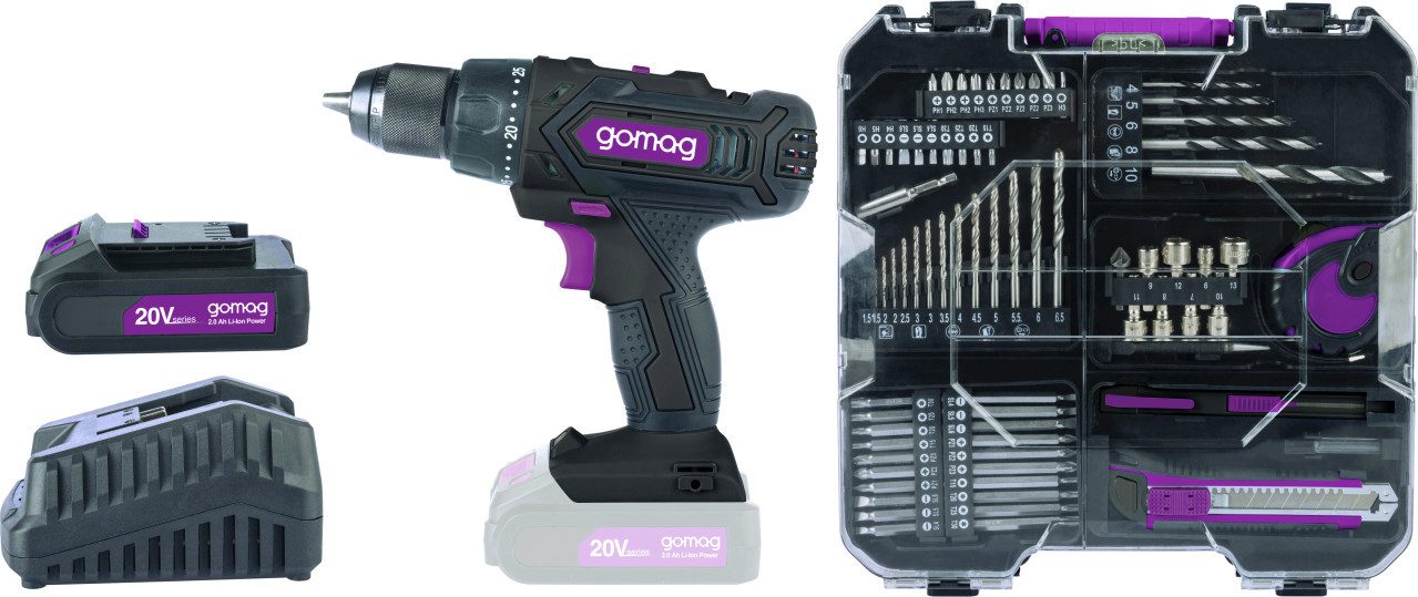Scheppach Akku-Bohrmaschine Gomag Akku-Bohrschrauber-Set GO-ASK74/1 20 günstig online kaufen
