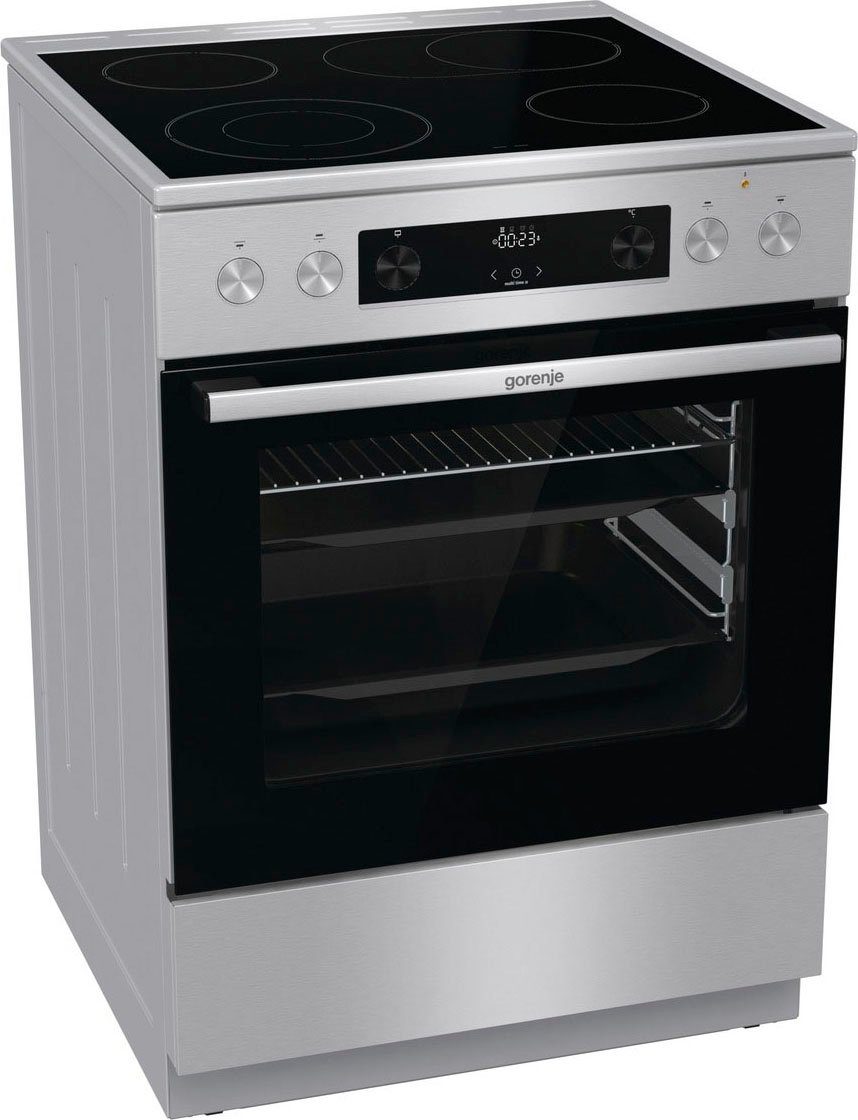GORENJE Elektro-Standherd GECS6C70, mit 2-fach-Teleskopauszug, Aqua Clean, Knusprig genießen – ganz ohne Extra-Kalorien - dank AirFry-Funktion