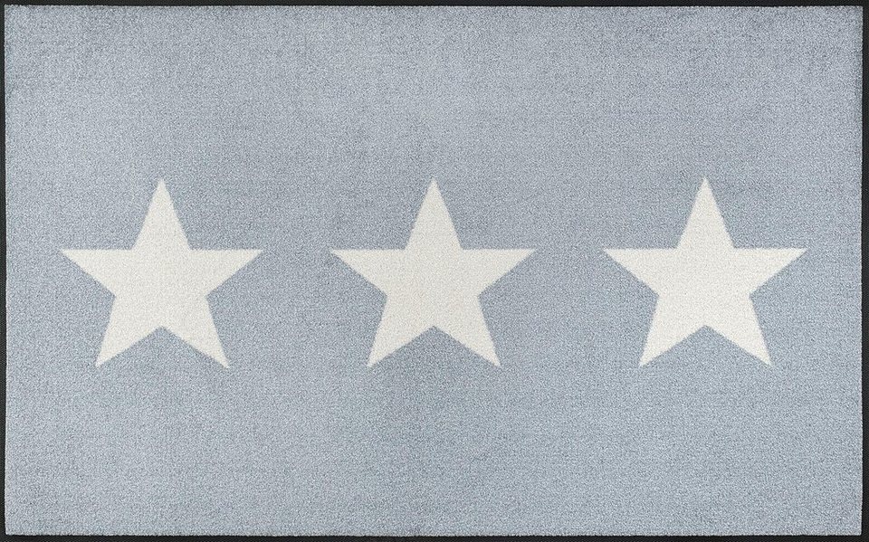 Läufer Stars, wash+dry by Kleen-Tex, rechteckig, Höhe: 7 mm,  Schmutzfangläufer, Motiv Sterne, rutschhemmend, waschbar, Maschinenwaschbar  bis 60° C, trocknergeeignet bis 90° C