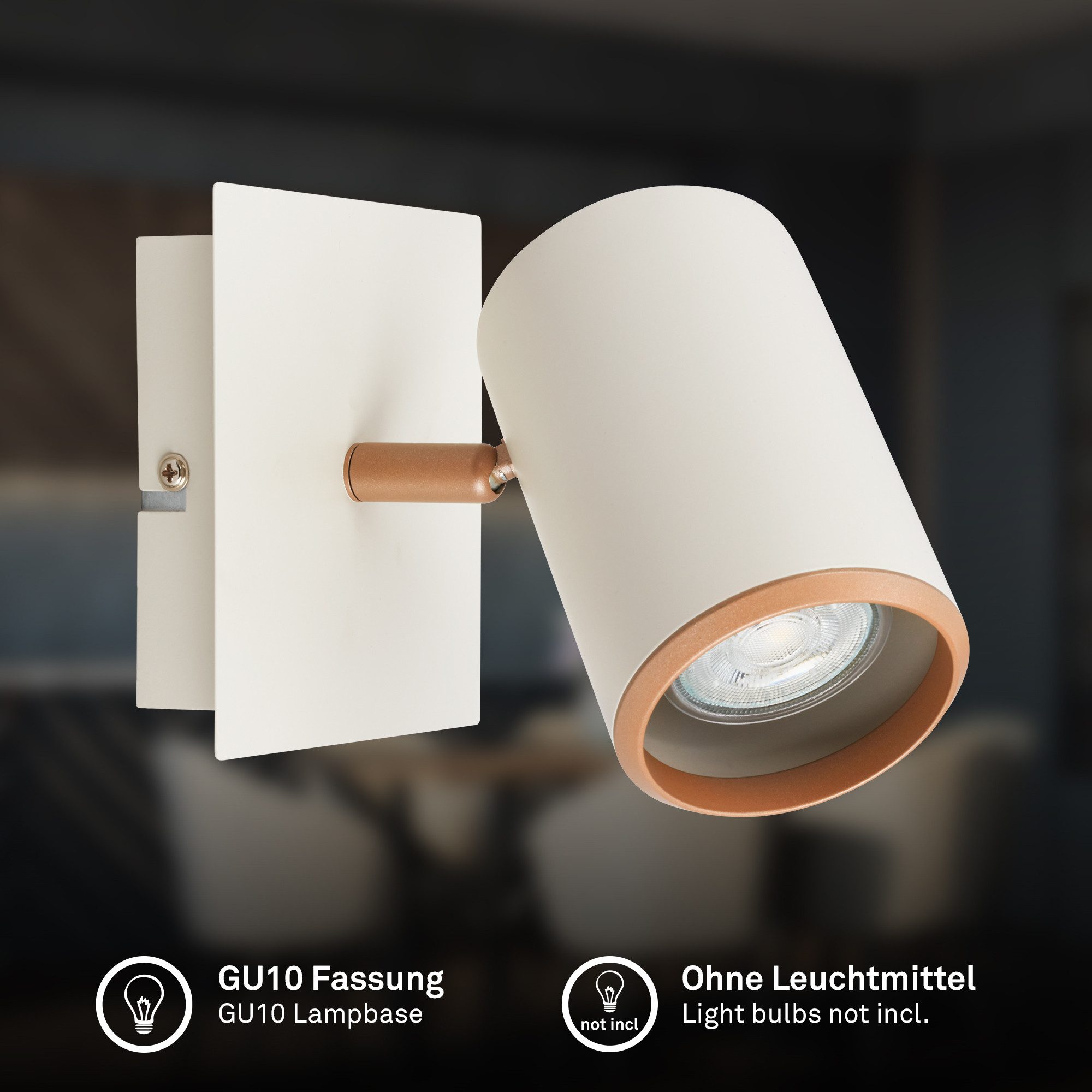 Briloner Leuchten LED Deckenspot Deckenlampe modern Spotleuchte LED schwenkbar, 1-flammig, ohne Leuchtmittel