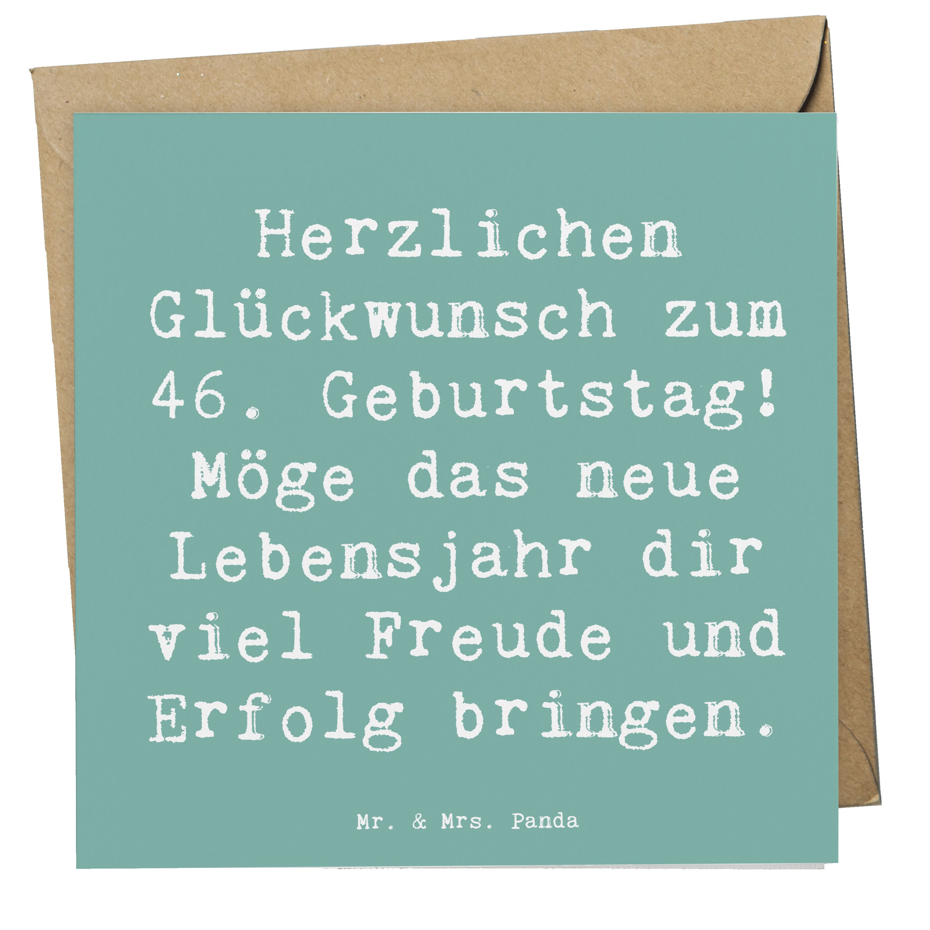 Grußkarte 46. Geburtstag - Meeresbrise - Geschenk, liebevolle Glückwünsche 46.