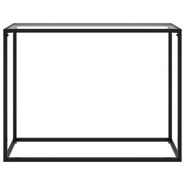 furnicato Beistelltisch Konsolentisch Transparent 100x35x75 cm Hartglas