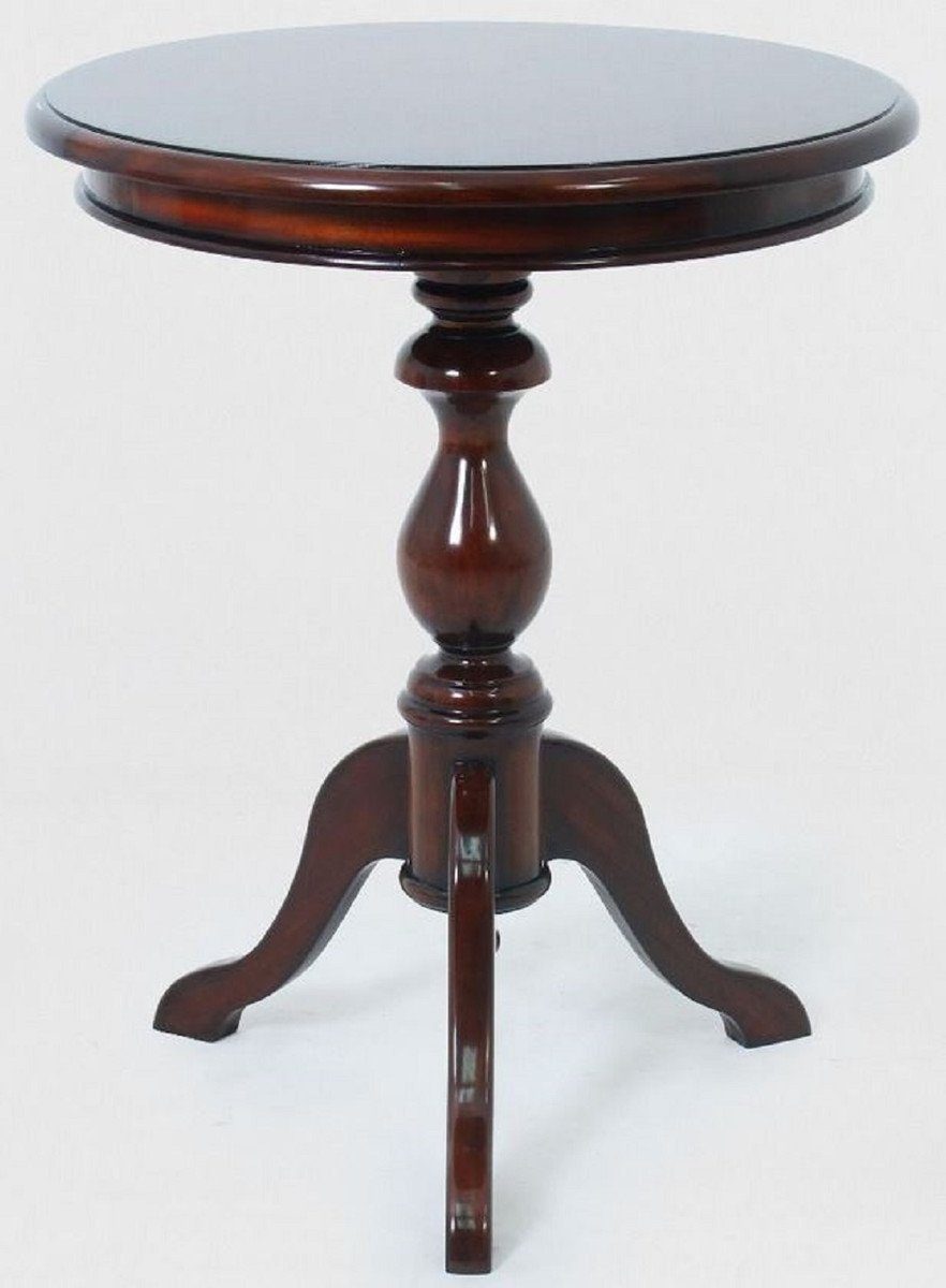 cm Mahagoni Dunkelbraun im Tisch 50 Casa - Ø Mahagoni Barock Beistelltisch Runder Barockstil Padrino Möbel Luxus - Beistelltisch