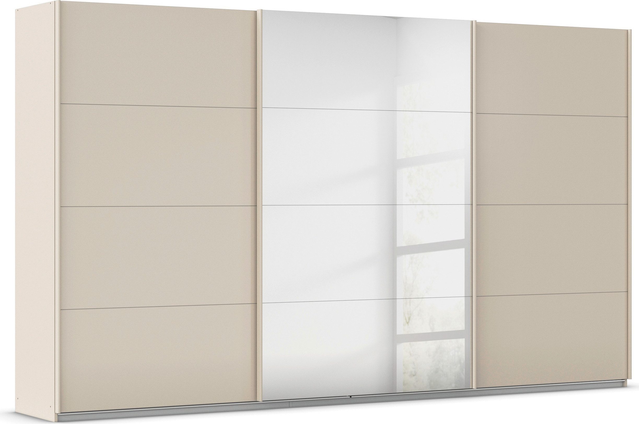 OTTO home Schwebetürenschrank Kleiderschrank Kleiderschränke Schrank Garderobe AGORDO mit Glasfront (Breiten 203/271/315/360 cm, Höhen 210/229 cm) durchdachte Innenausstattung, in 4 Breiten und 2 Höhen MADE IN GERMANY