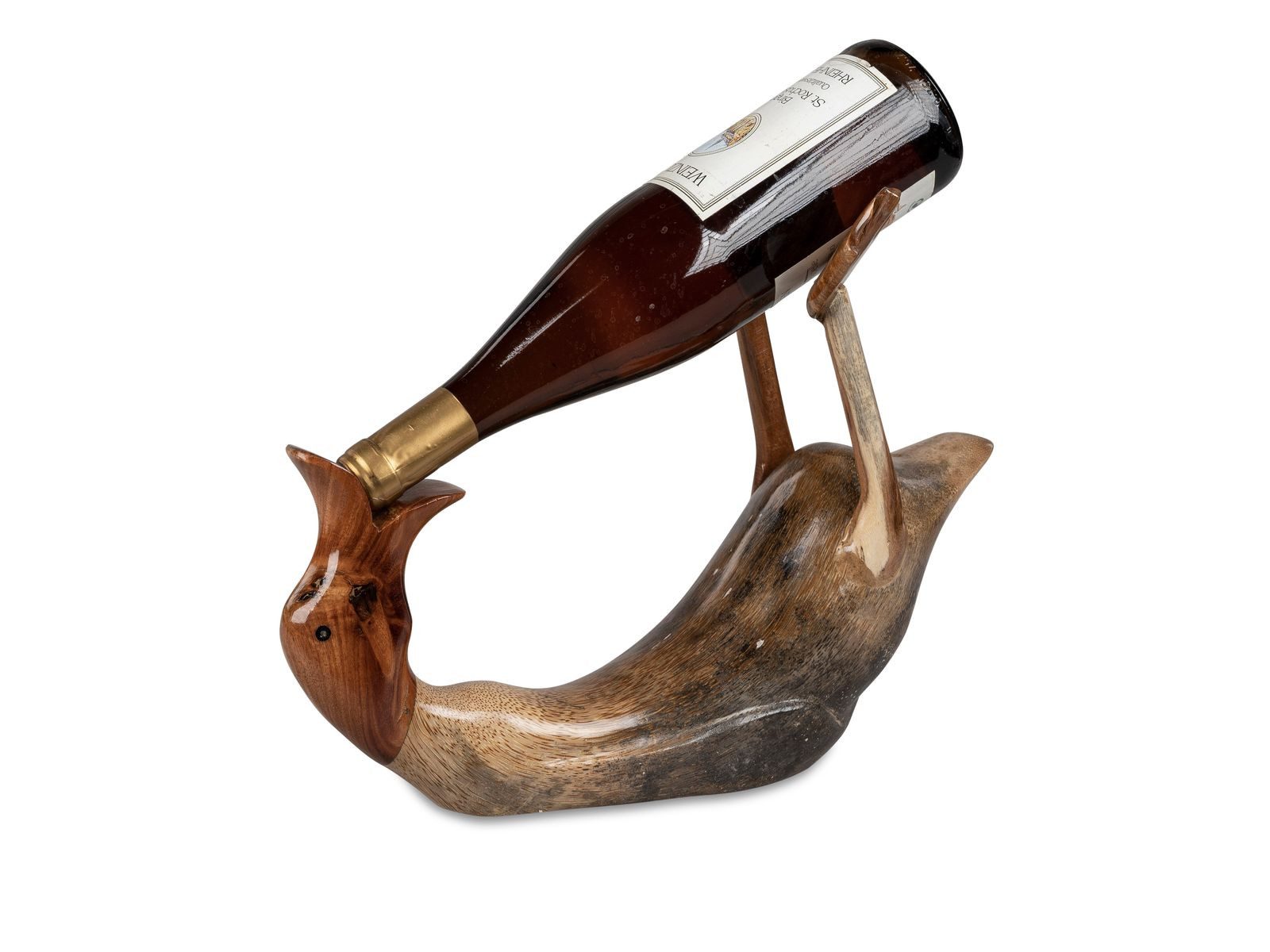 formano Dekofigur Ente Trinkend 34cm Flaschenhalter Holz Lustige Weinflasch günstig online kaufen