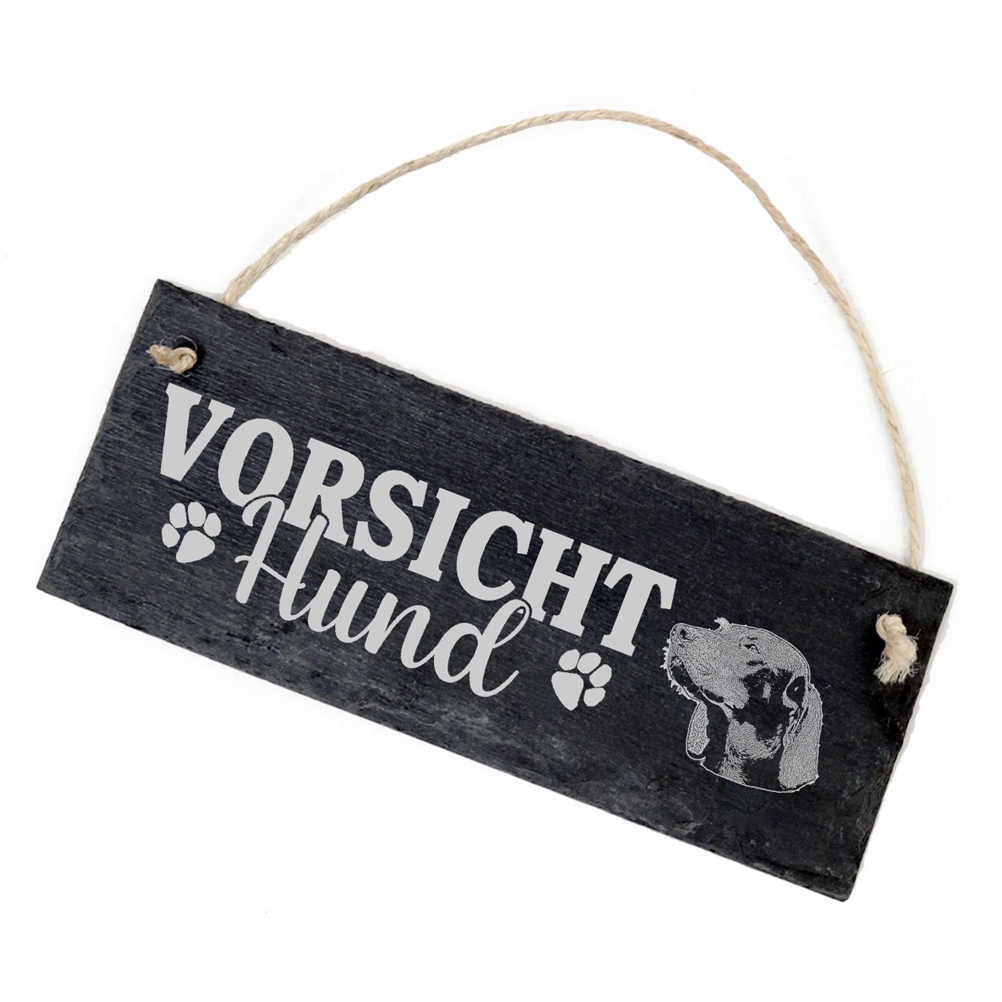 Dekolando Hängedekoration Vorsicht Hund Österreichische Bracke Schild 22x8cm | Dekohänger