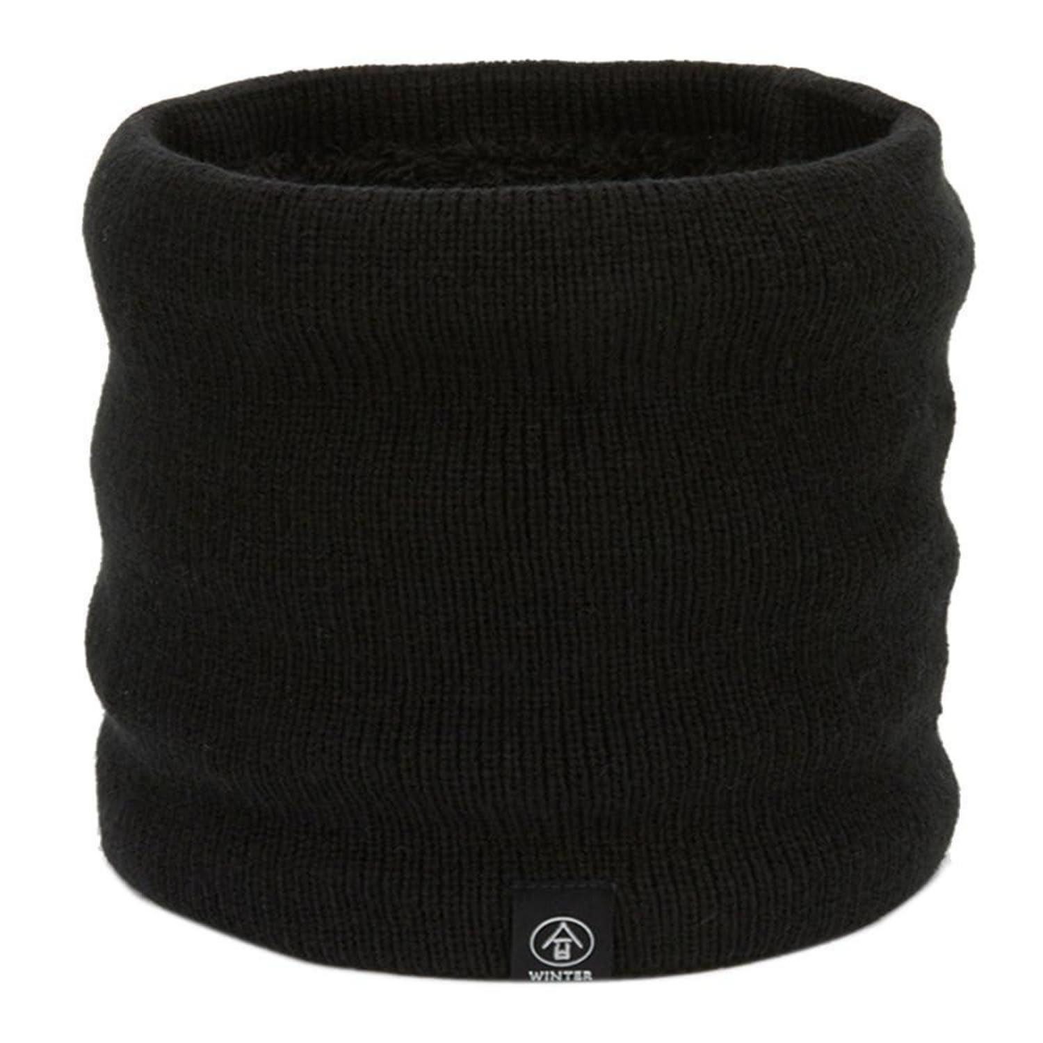 LuxusKollektion Loop Halsschlauch Winter Fleece Unisex Schwarz, (1-St)