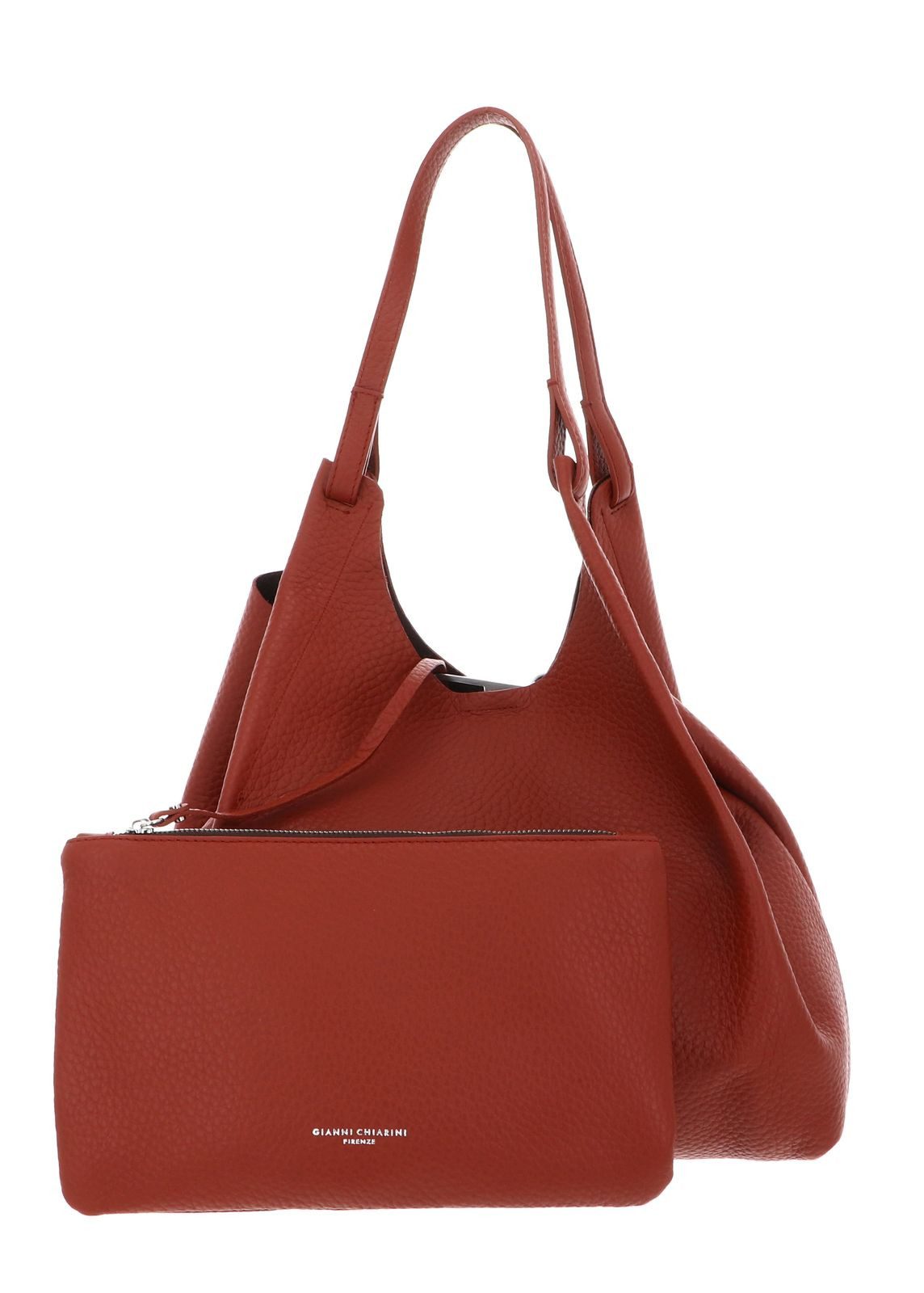 GIANNI CHIARINI Shopper Shopping Bag (Set, 2-tlg), aus echtem Rindsleder