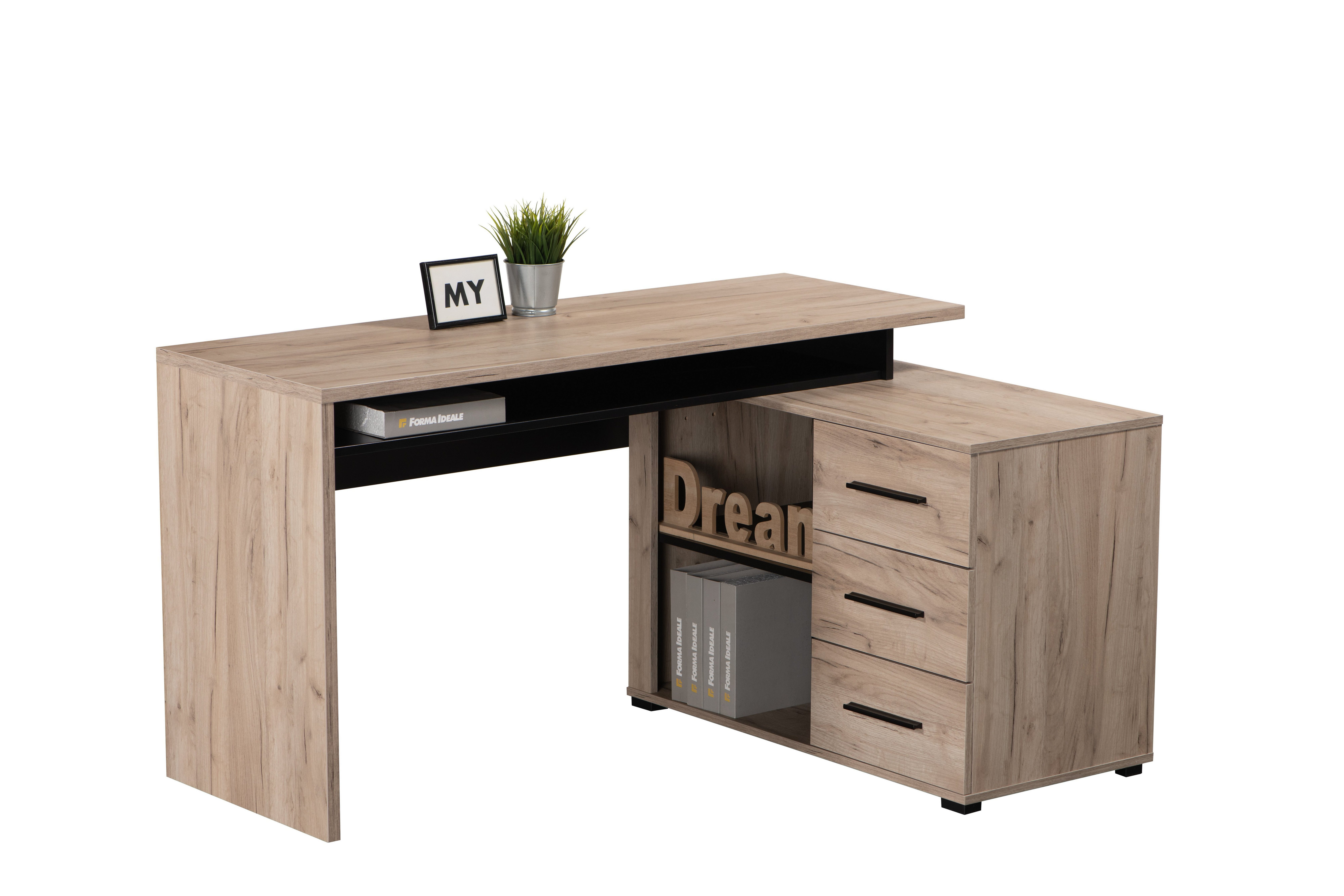 Home affaire Schreibtisch Arhimed, zeitlos und praktisch, Home Office geeignet