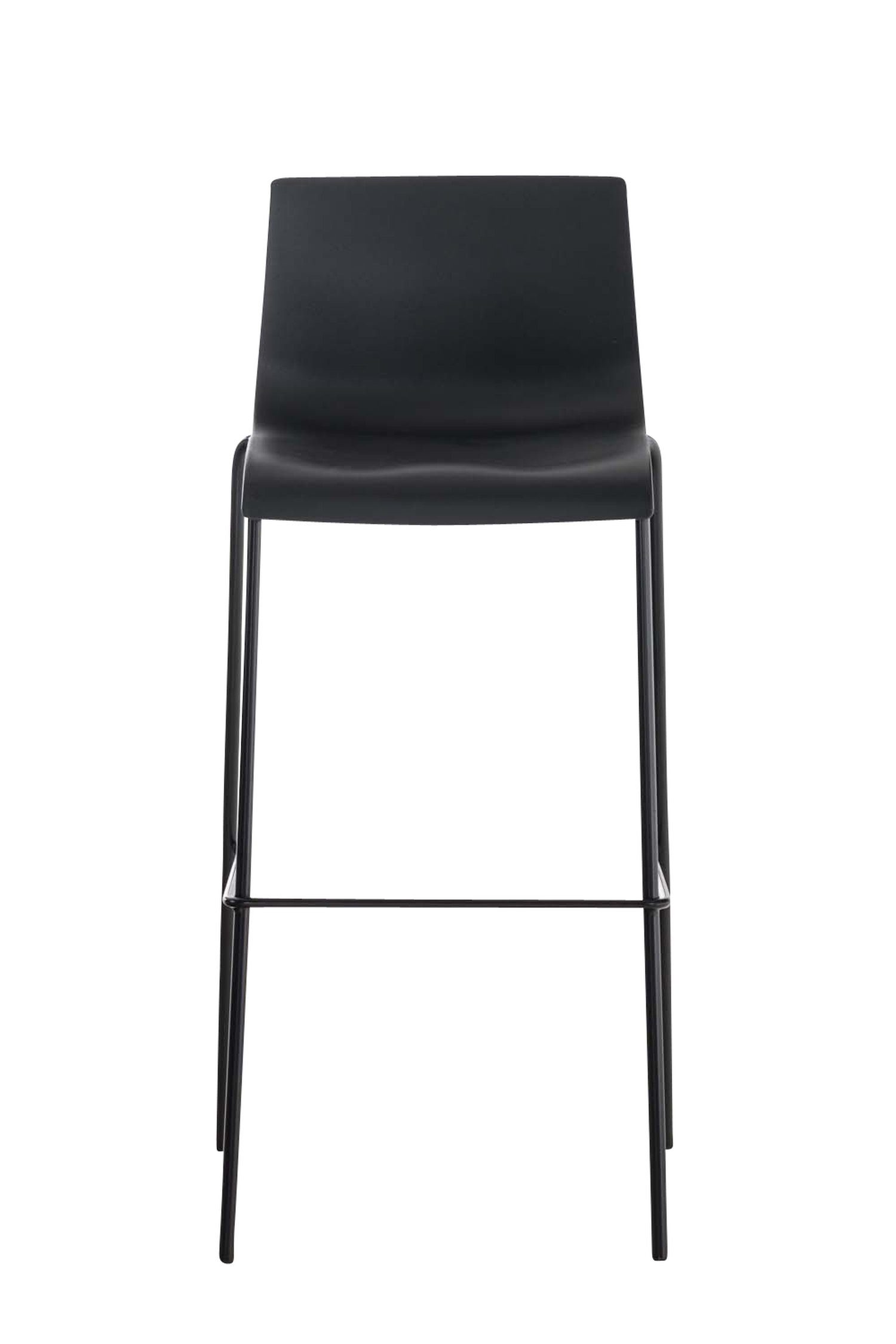 Fußstütze - mit Kunststoff - schwarz Hocker Theke für St., Gestell Hoover Sitzfläche: & (Set, Metall Tresenhocker), TPFLiving Küche 2 - Schwarz Barhocker