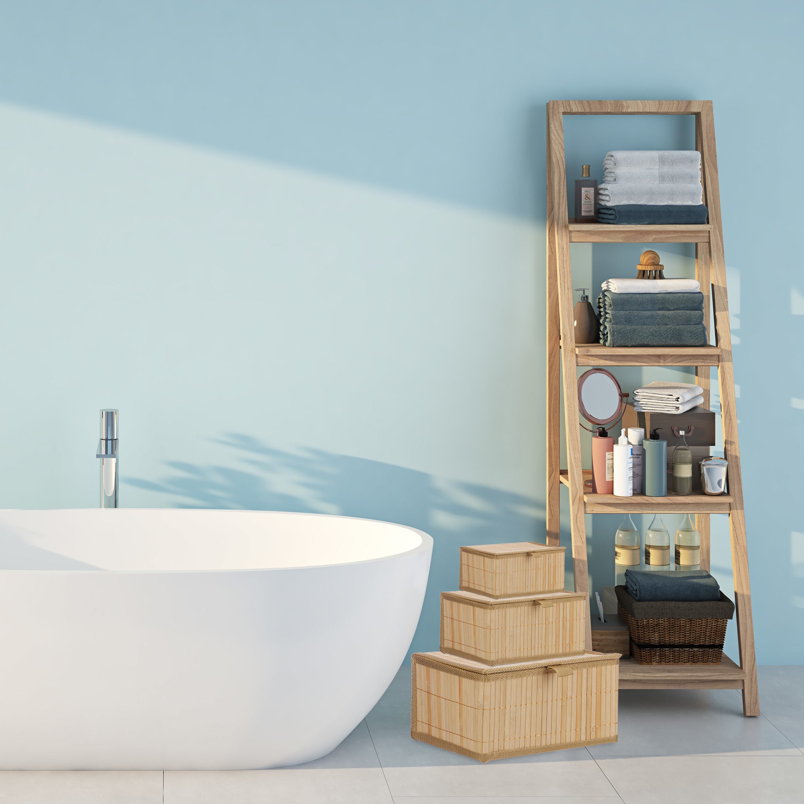 relaxdays Aufbewahrungskorb 3er Set, natur günstig online kaufen