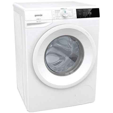 GORENJE Waschmaschine WE843P, 8 kg, 1400 U/min, WaveActive Trommel, LED Display, Startzeitvorwahl, AquaStop