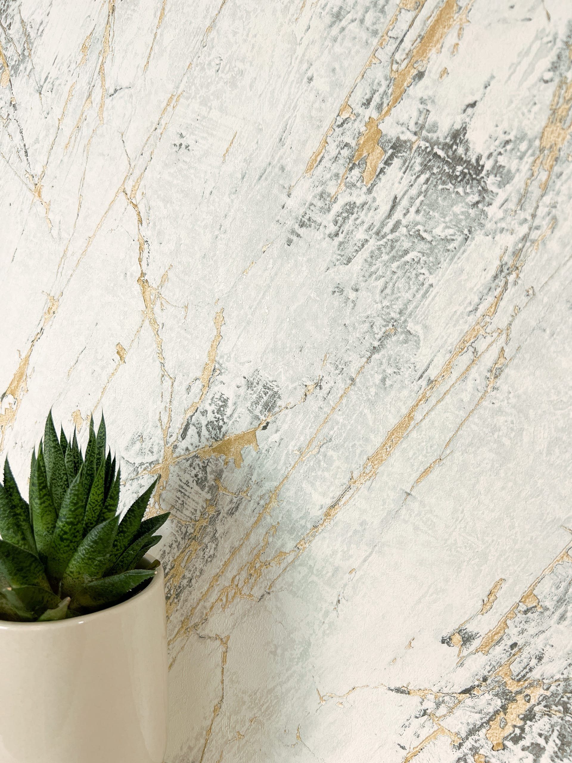 Newroom Vliestapete, Weiß Tapete Modern Marmor - Marmoroptik Marmor-Tapete günstig online kaufen