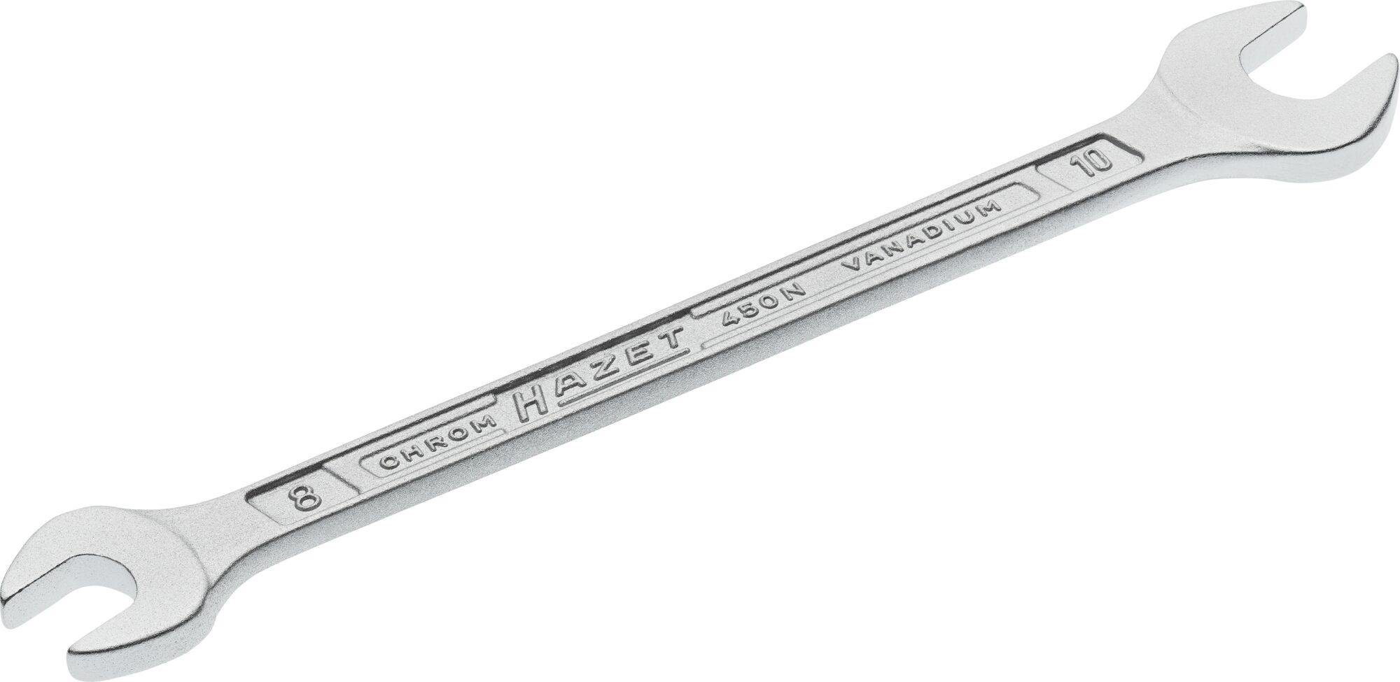 HAZET Maulschlüssel Doppel-Maulschlüssel 450N-8X10 ∙ Außen Sechskant Profil ∙ 8 x 10 mm