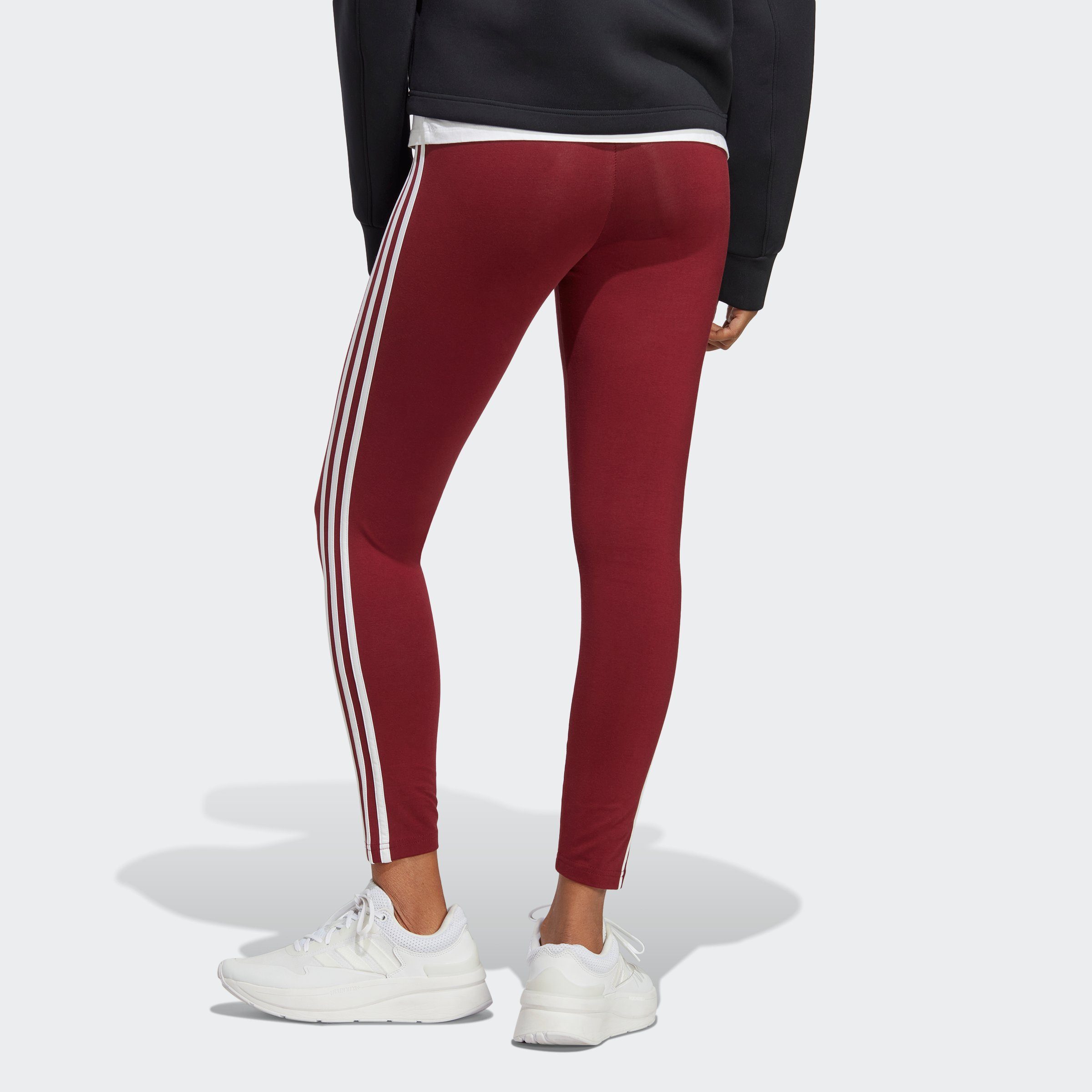 adidas Shadow Sportswear / LG White 3S W (1-tlg) HW Red Leggings