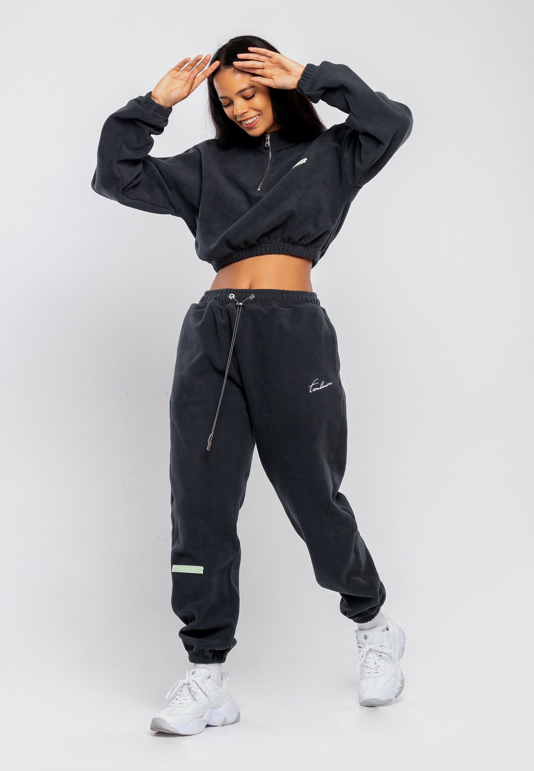 Tom Barron Trainingsanzug WOMAN REGULAR FIT FLEECE FABRIC TRACK SUIT, mit Label-Applikationen