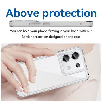 Wigento Handyhülle Für Xiaomi Redmi Note 13 Pro Plus TPU Acryl Handy Hülle Transparent