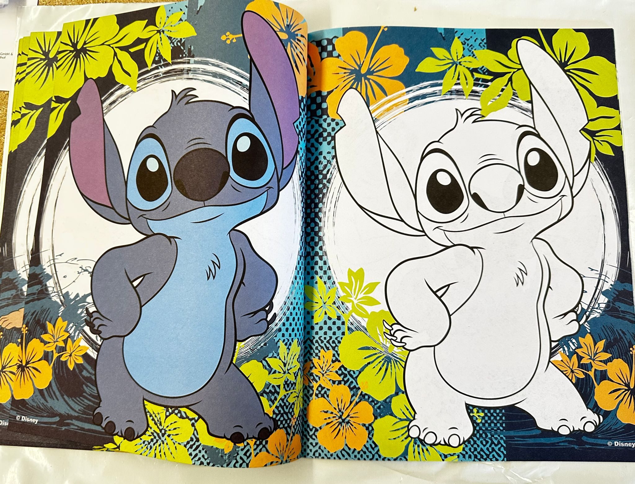 Disney Malblock Lilo&Stitch Malbuch mit Angel, Stitch, Schrulle und seine Freunde, mit Angel, Stitch, Schrulle und seine Freunde