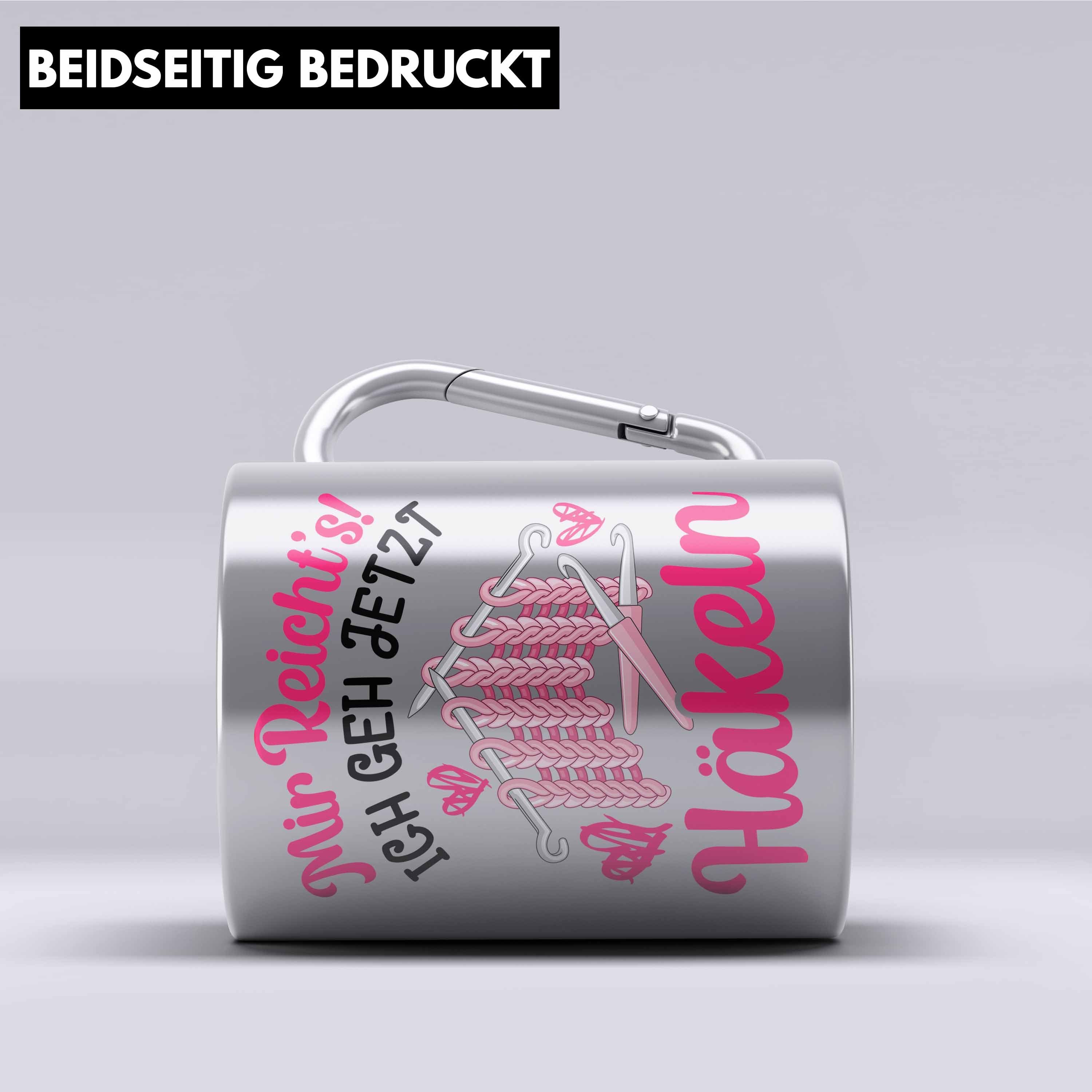 Trendation Thermotasse Häkeln Zubehör Edelstahl Tasse Geschenk Stricken Geschenke Häkel Oma M