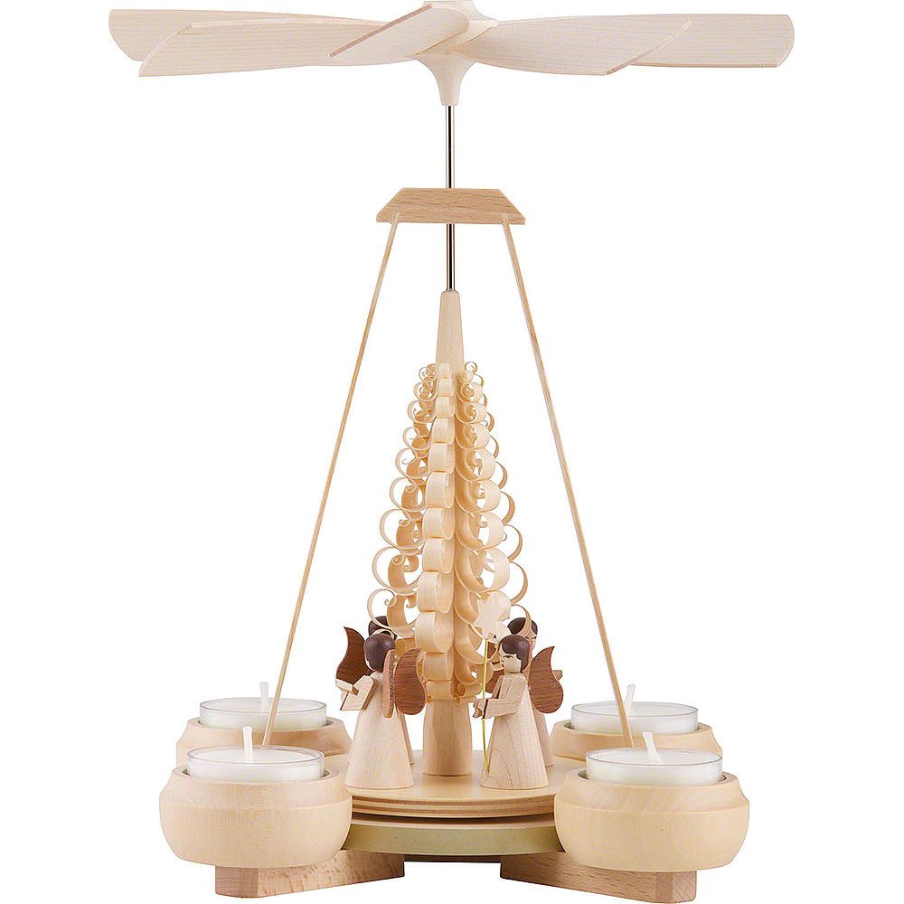 Müller Kleinkunst GmbH Seiffen Weihnachtspyramide 1-stöckige Pyramide Engel (24cm) von Müller Kleinkunst