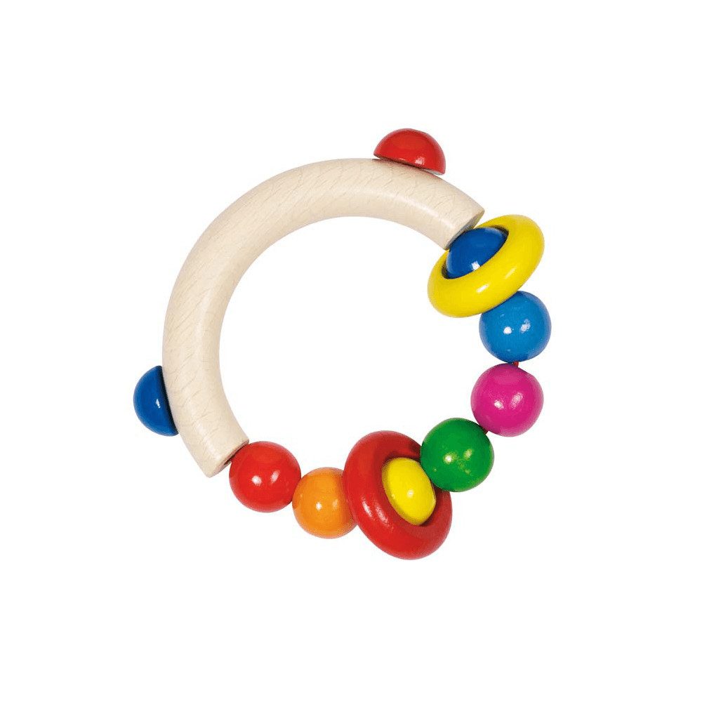 goki Greifspielzeug goki Greifling Halbrund mit Perlen und 2 Ringen