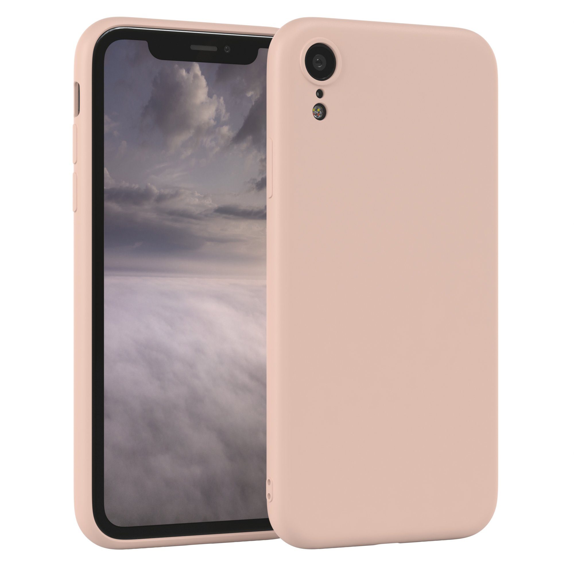 EAZY CASE Handyhülle für Apple iPhone XR Hülle Silikon 6,1 Zoll, Silikon Schutzhülle mit Kameraschutz kratzfest bumper Rosa Altrosa