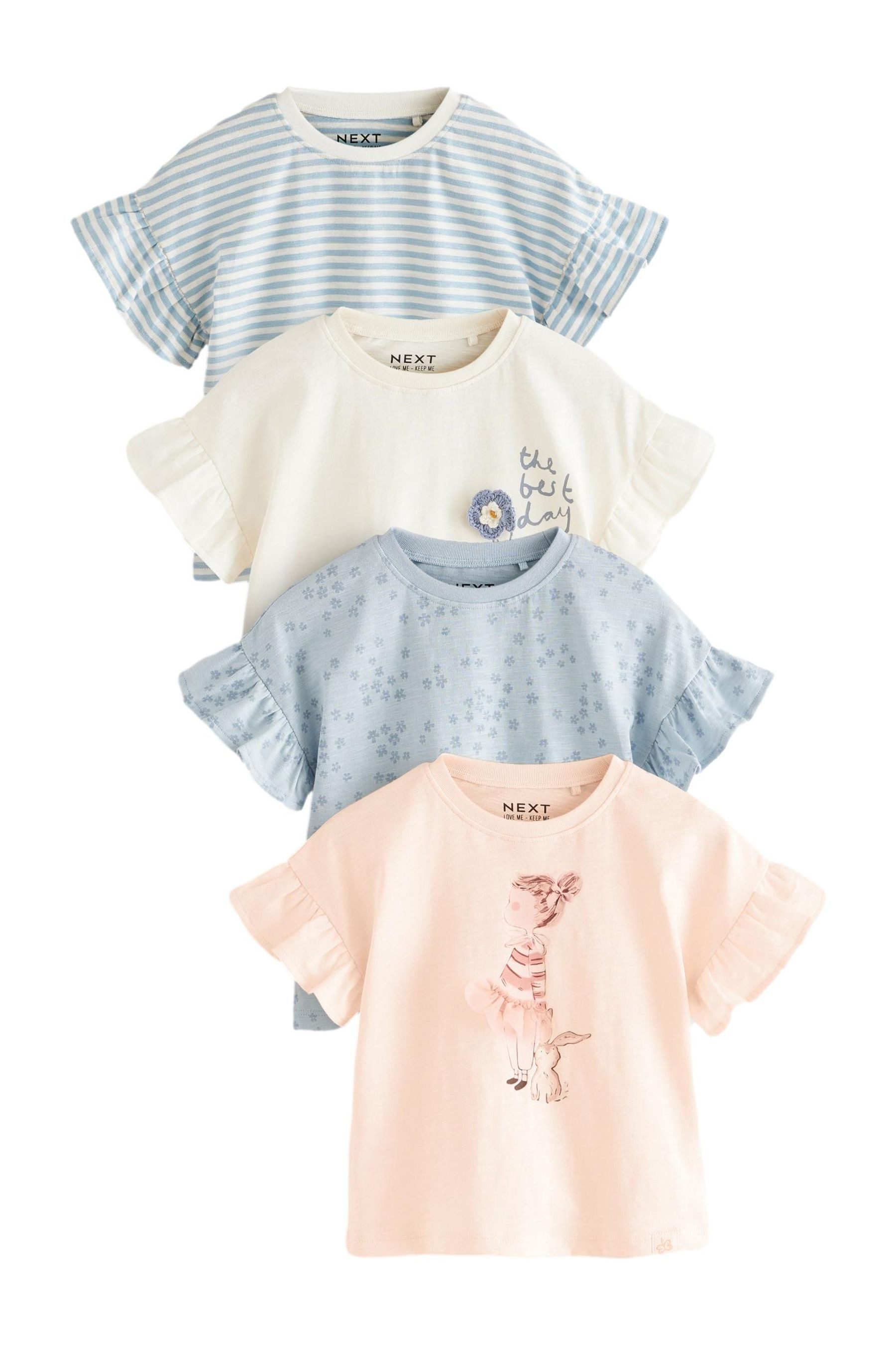 T-Shirt Kurzärmelige T-Shirts, 4er-Pack