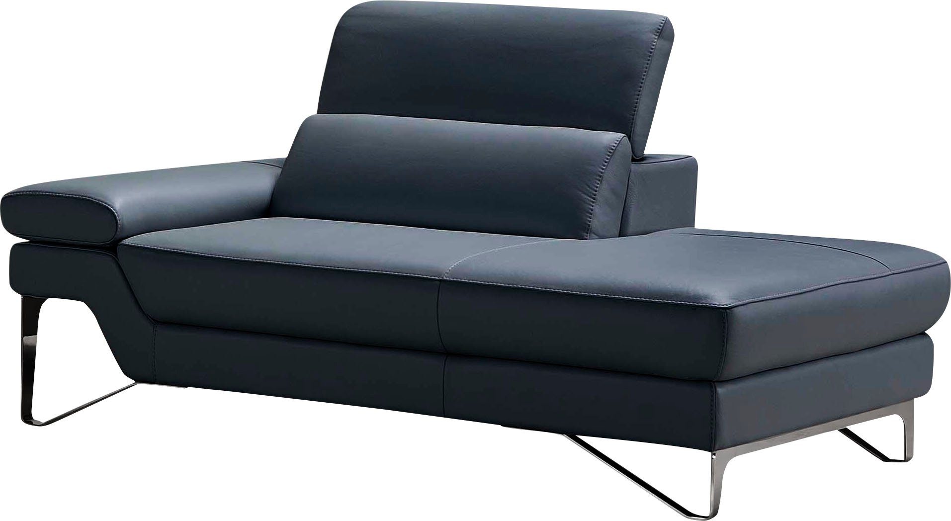 Egoitaliano Ottomane Princess, elegantes Designsofa mit erstklassigem Sitzkomfort, inkl. verstellbarem Kopfteil und edle Designmetallfüße