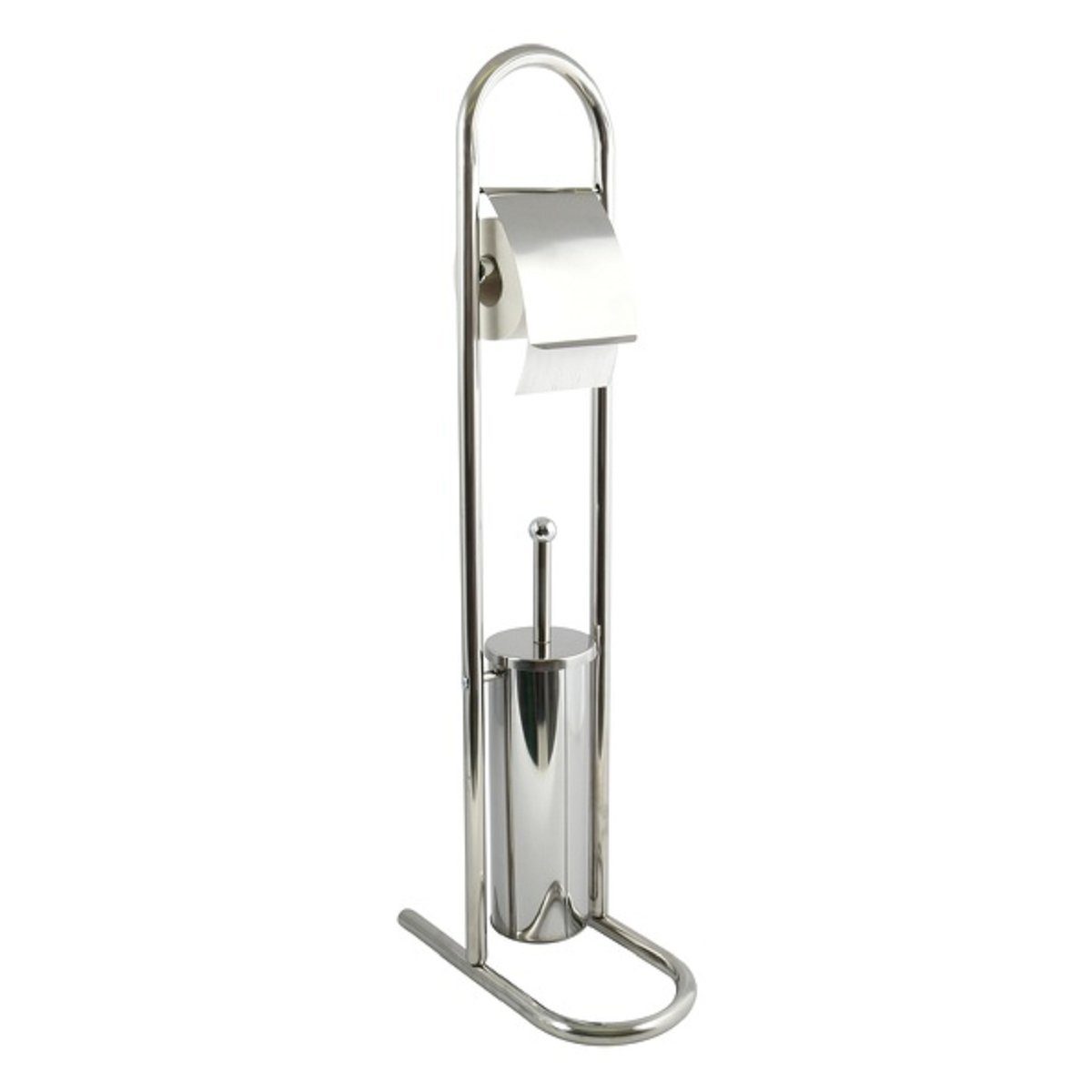 MSV Toilettenpapierhalter WC Standgarnitur 2in1 Edelstahl, günstig online kaufen