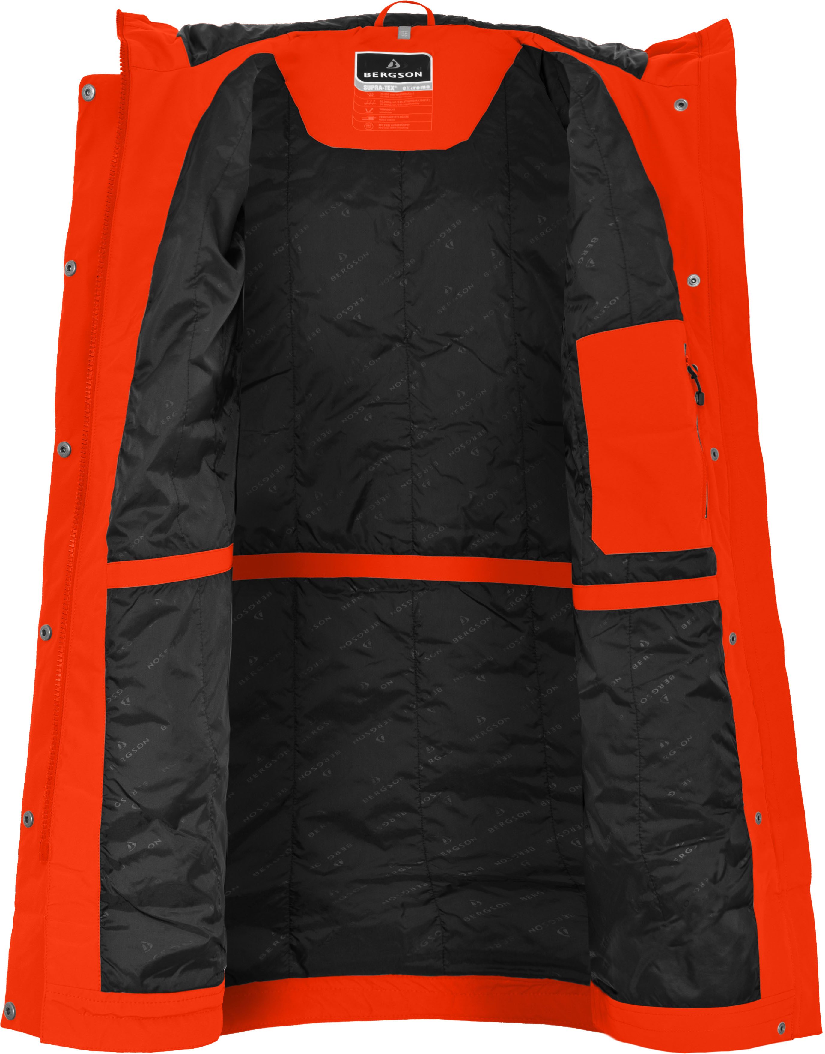 Bergson Winterjacke VERLA Thermo Damen Regenmantel, leicht wattiert, 20.000 mm Wassersäule, Normalgröß – Bild 5 von 5