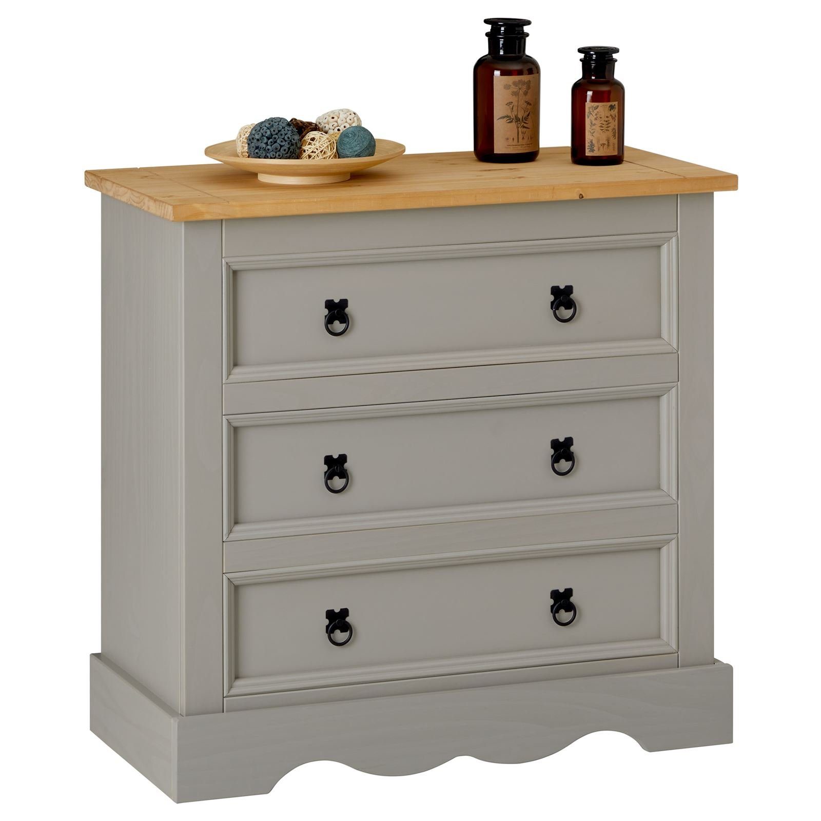 IDIMEX Kommode TEQUILA, Sideboard TEQUILA Schrank Kiefer massiv, 3 Schubladen, Buffetschrank G