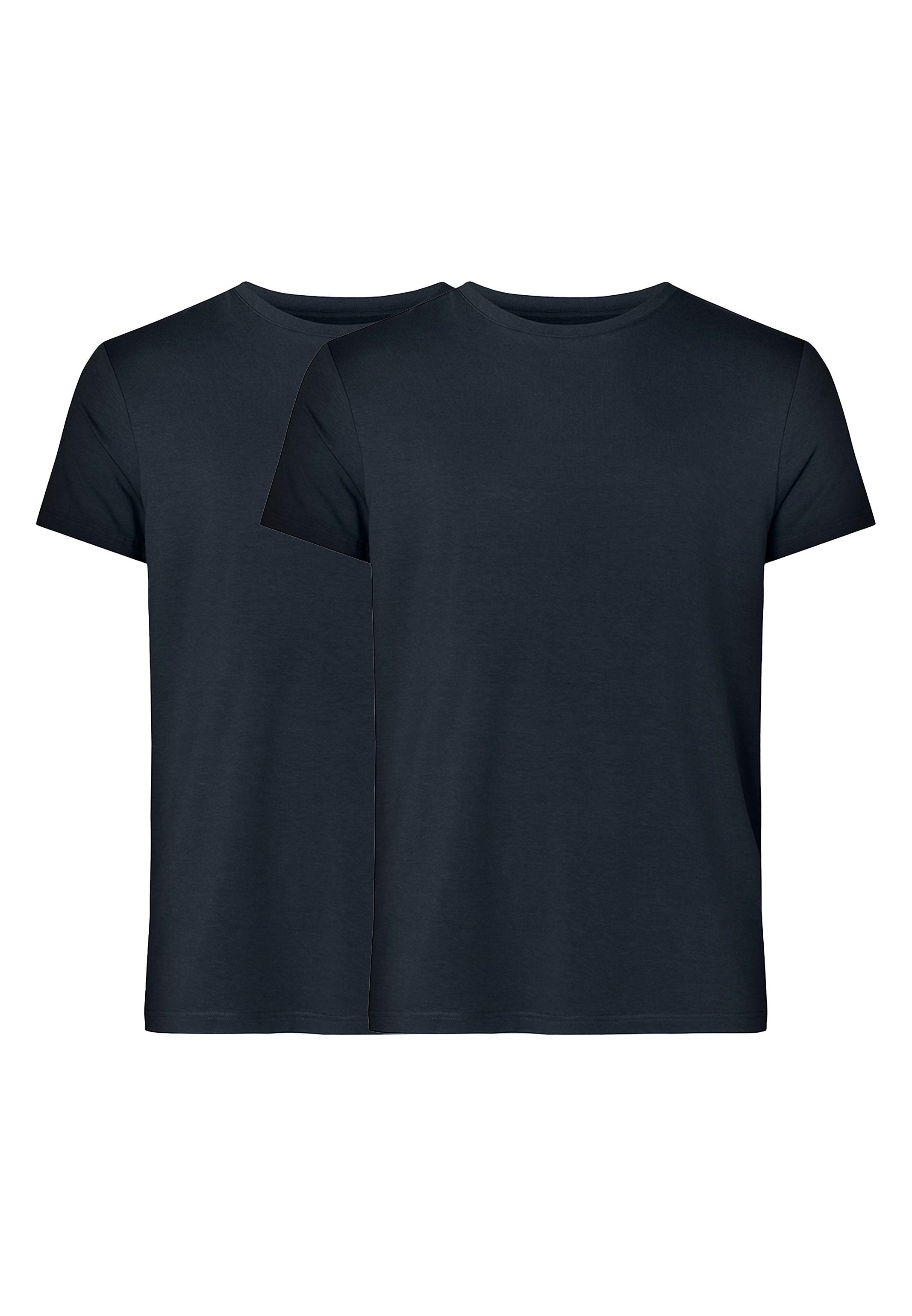 2-St) Shirt (Spar-Set, kurzarm Resteröds Unterhemd - Navy Pack Bamboo 2er / Unterhemd
