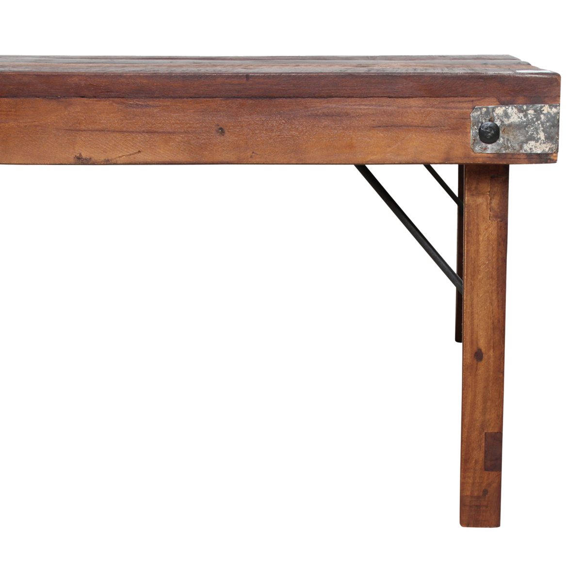 Raw Materials Amsterdam Couchtisch Raw Materials rustikaler Couchtisch 120x72 Holz Industrial klappbar (1-St)
