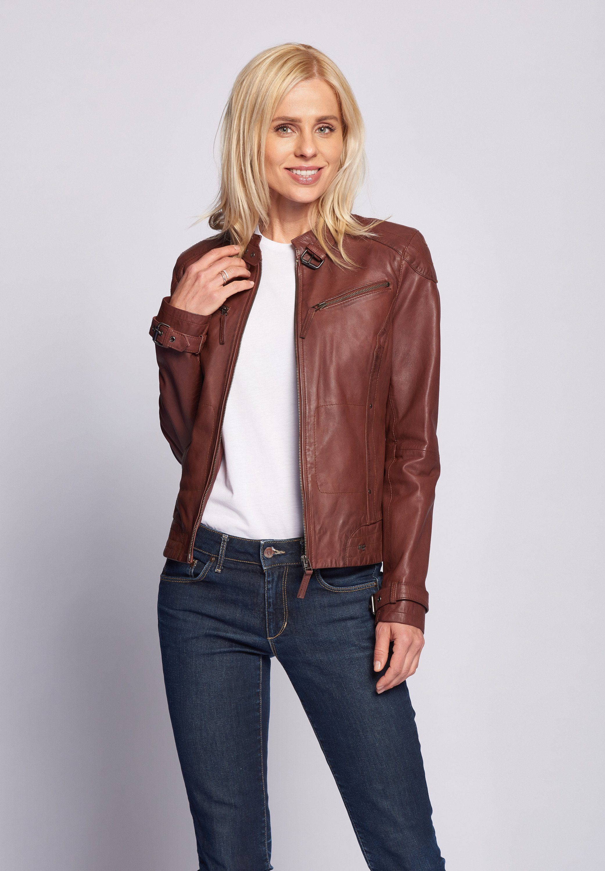 oxblood Lederjacke 31Ryana Maze