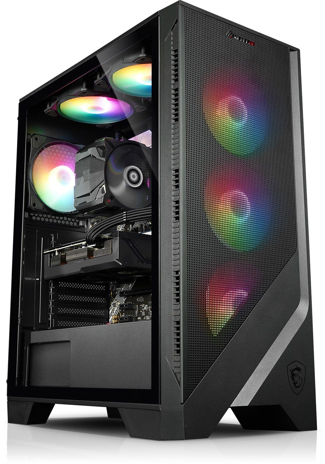 Kiebel Raptor V Gaming-PC (AMD Ryzen 7 AMD Ryzen 7 5800X, RTX 3050, 32 GB RAM, 2000 GB SSD, Luftkühlung, RGB-Beleuchtung)