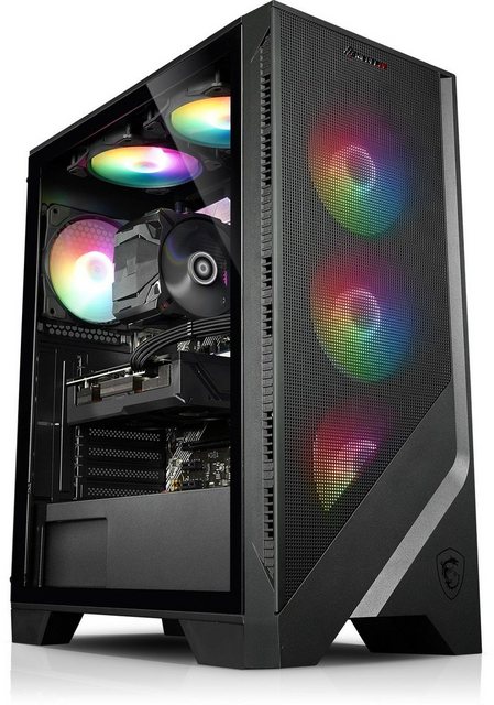 Kiebel Thunder Gaming-PC (AMD Ryzen 7 AMD Ryzen 7 5700X, RTX 4070, 32 GB RAM, 1000 GB SSD, Luftkühlung, RGB-Beleuchtung)