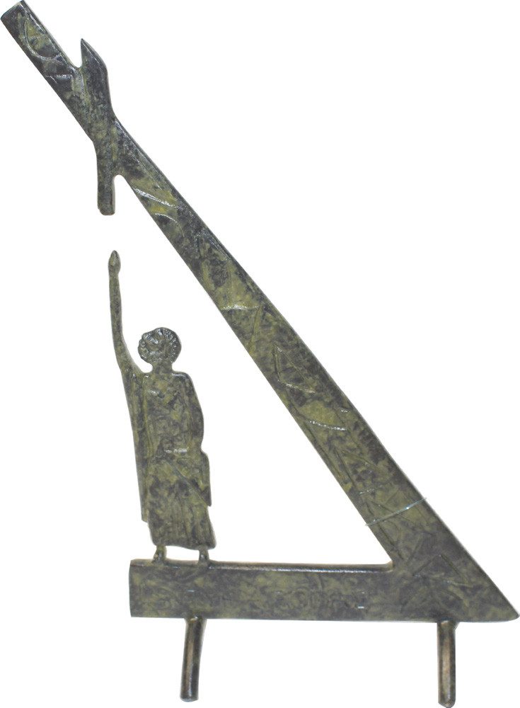 Dekoobjekt Satz des Pythagoras Messing