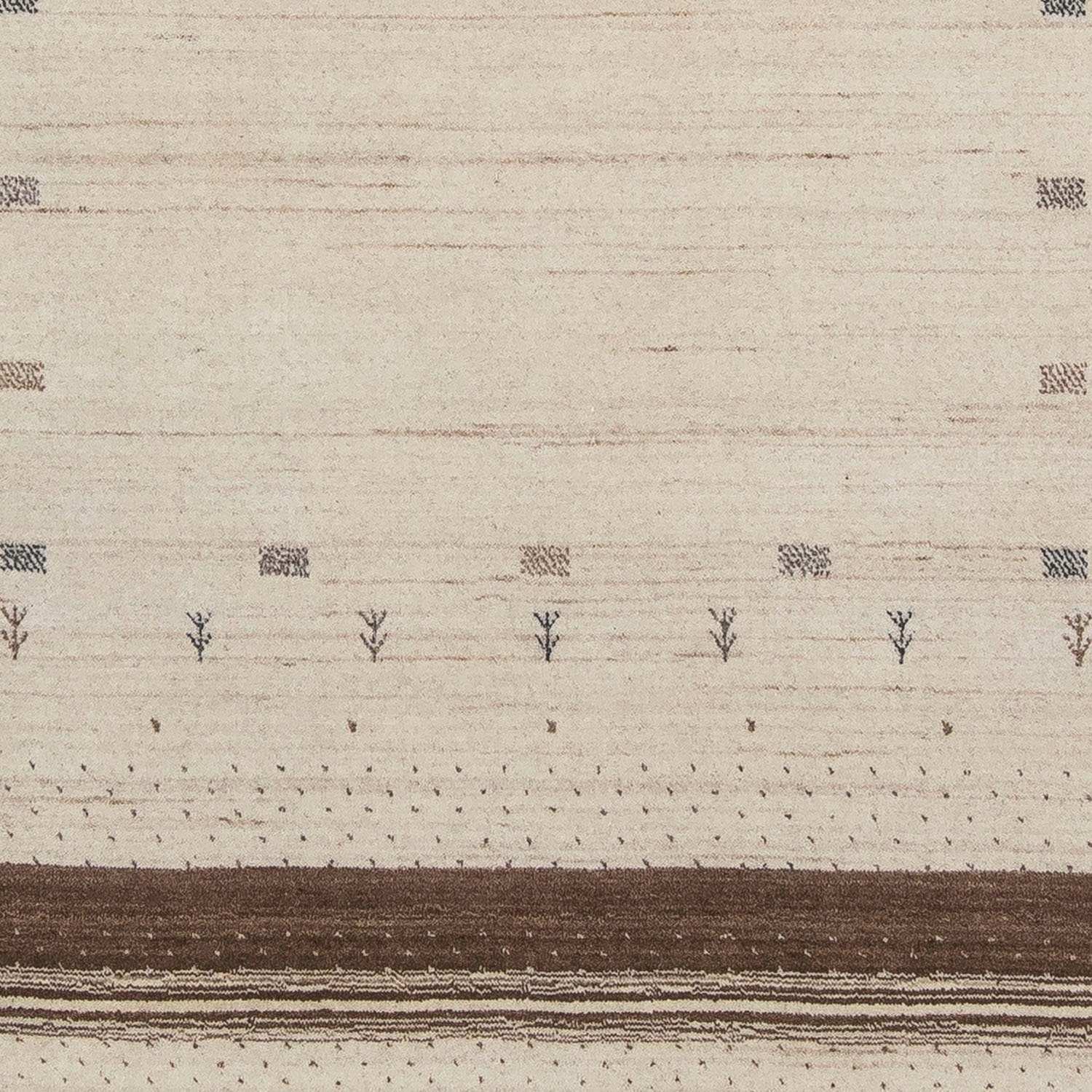 Wollteppich Loribaft Bordüre x morgenland, 18 Höhe: Beige rechteckig, 142 Sehr weicher cm, Flor mm, 200