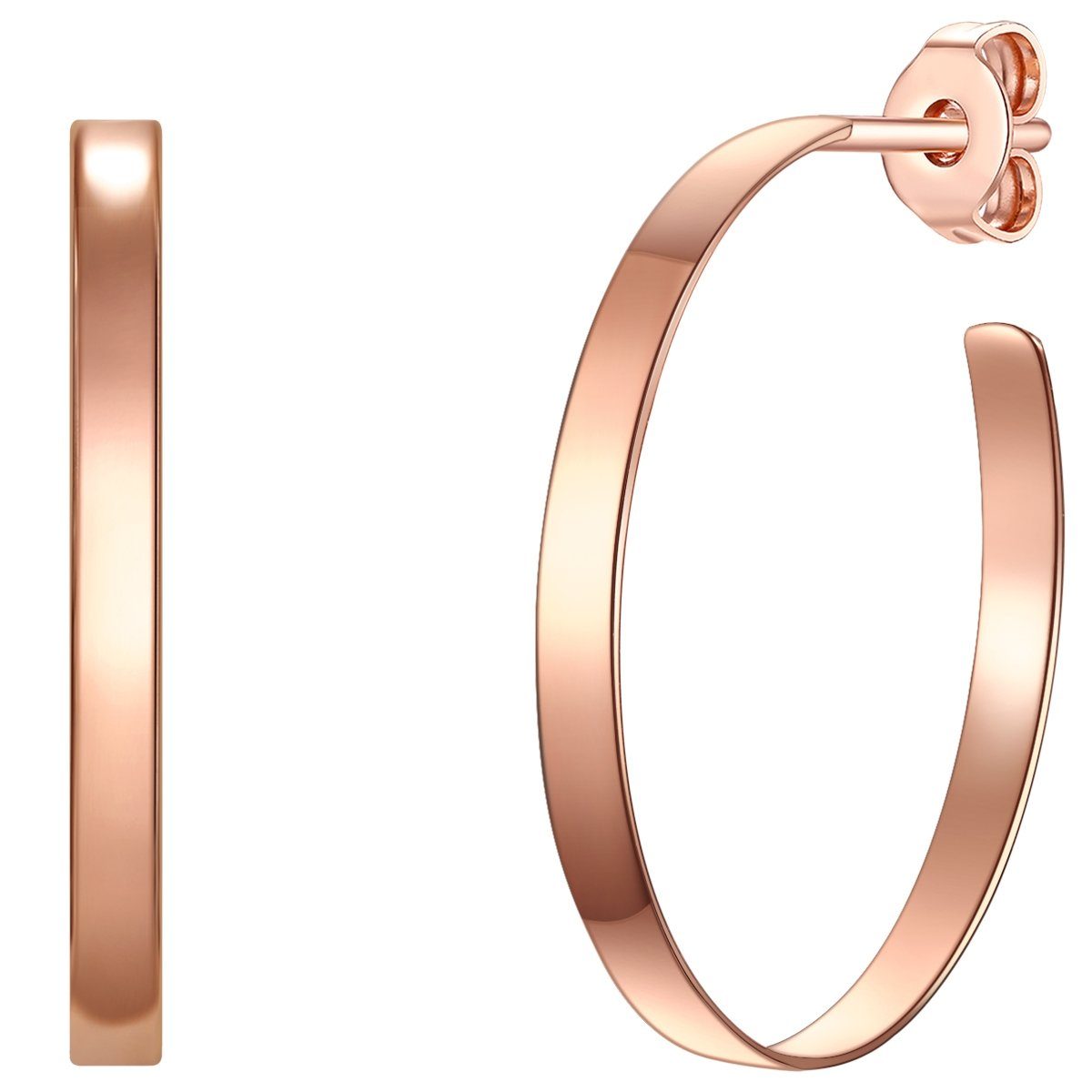 Glanzstücke München Paar Creolen roségold, Creolen Sterling Silber roségold