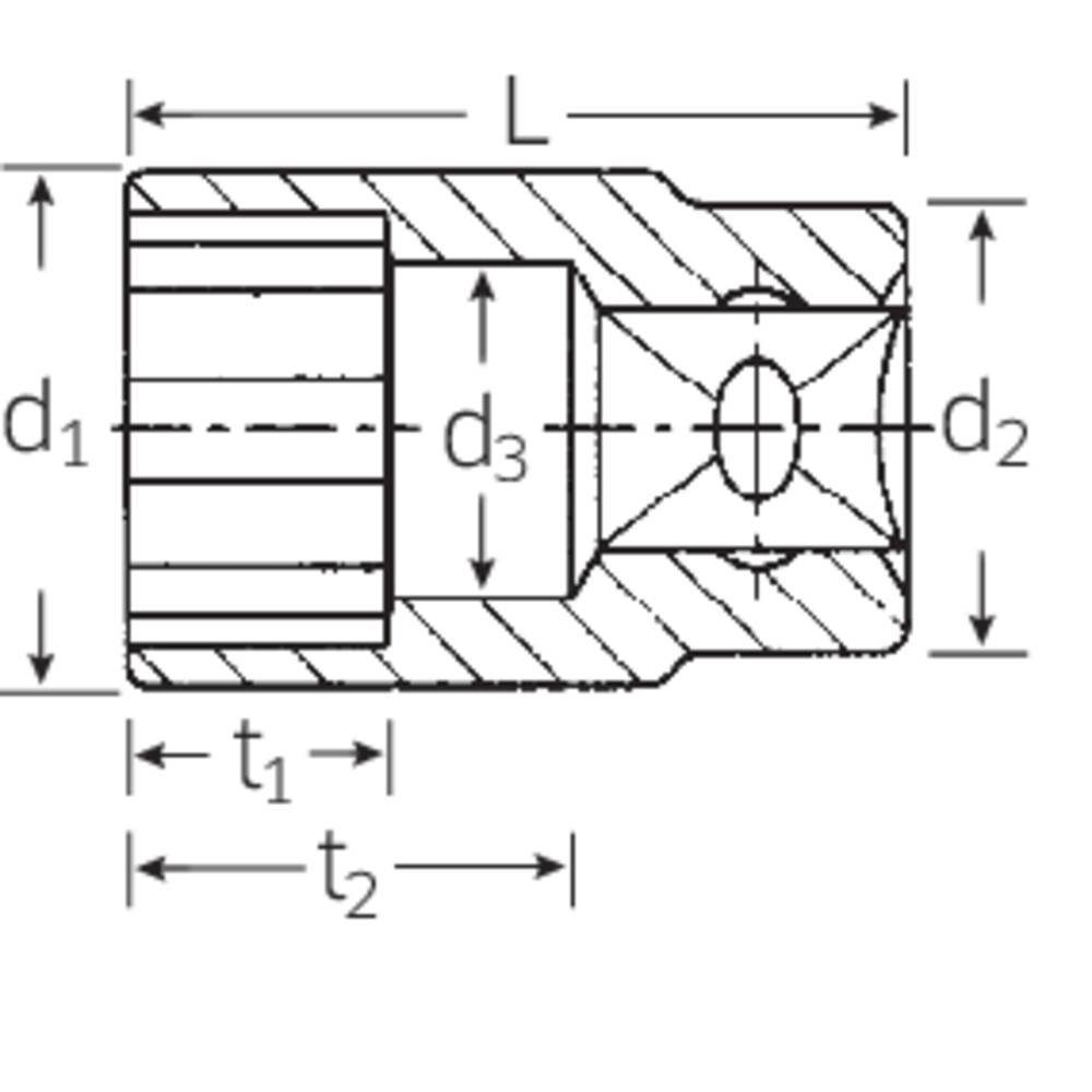 Thumbnail - Stahlwille Steckschlüssel Steckschlüsseleinsatz 1/4″ SW 4 mm