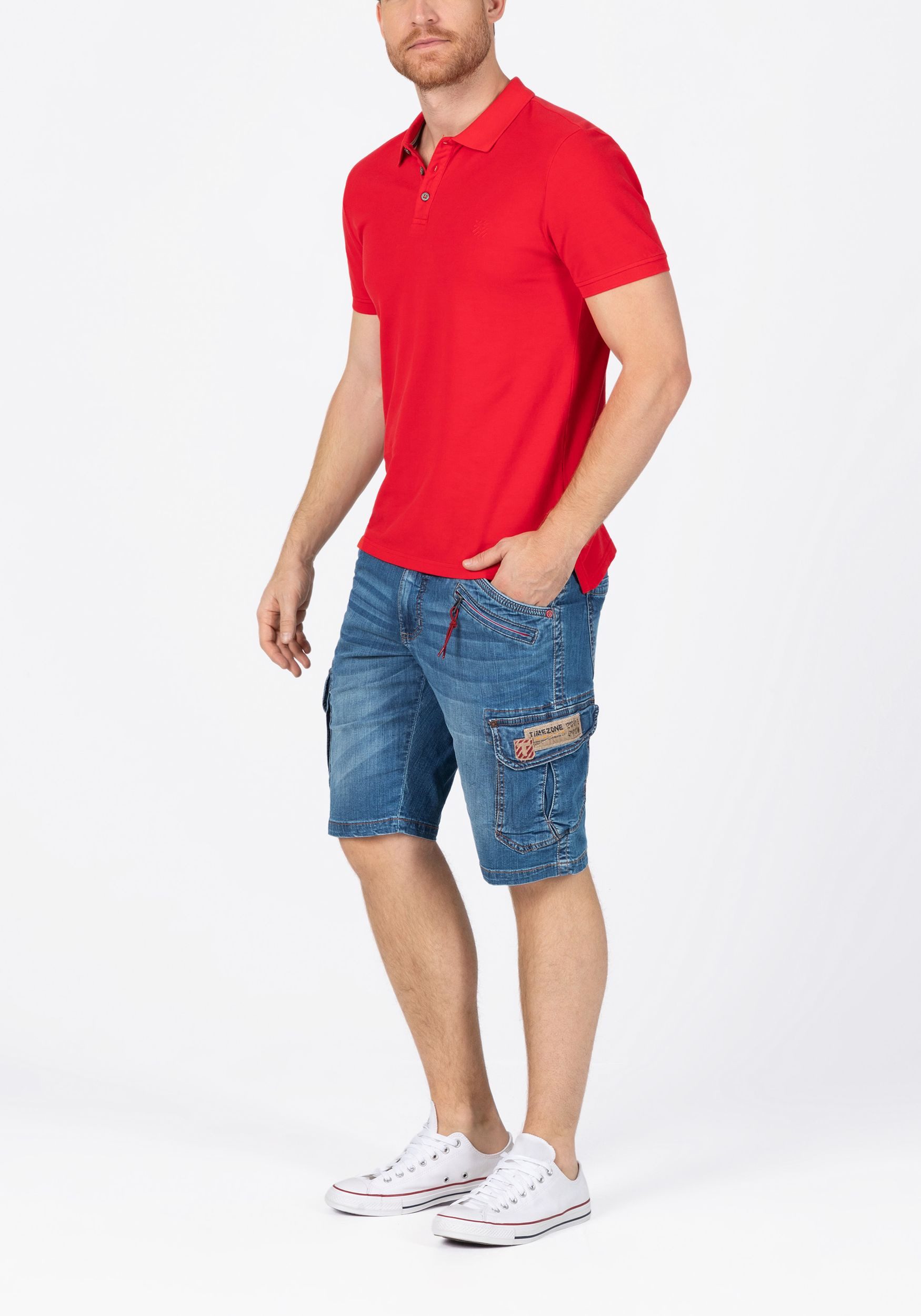 TIMEZONE Jeansshorts Cargo mit Reißverschlussdetails und Denim Style (1-tlg günstig online kaufen