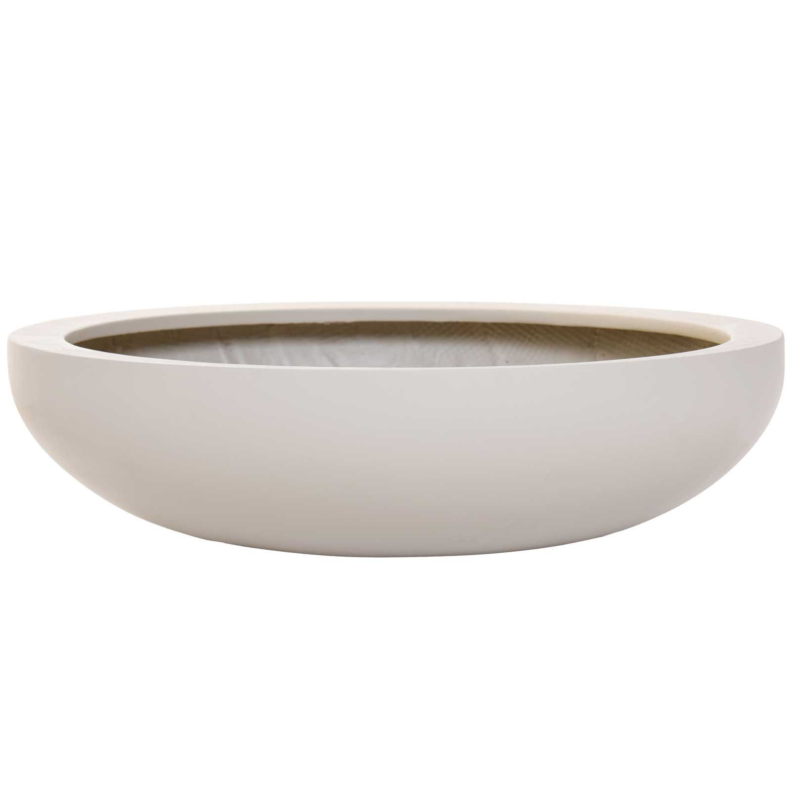 VIVANNO Pflanzschale Fiberglas PLANA Schale - Creme Matt (1 St), 54x14 cm günstig online kaufen