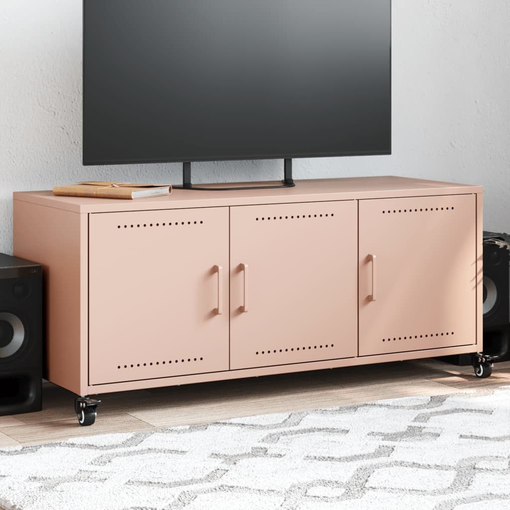 vidaXL TV-Board vidaXL TV-Schrank Rosa 100,5x39x43,5 cm Stahl