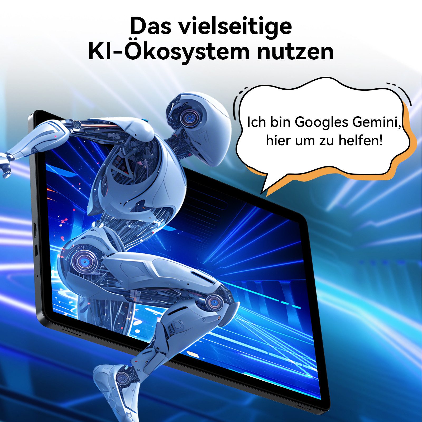 Zenva T90 11 Zoll Android 16 FHD IPS 128GB mit Tastatur Stift Maus Tablet (11", 128 GB, Android 16, FHD Display, Widevine L1, Gemini AI, mit Tastatur/Hülle/Maus) grau